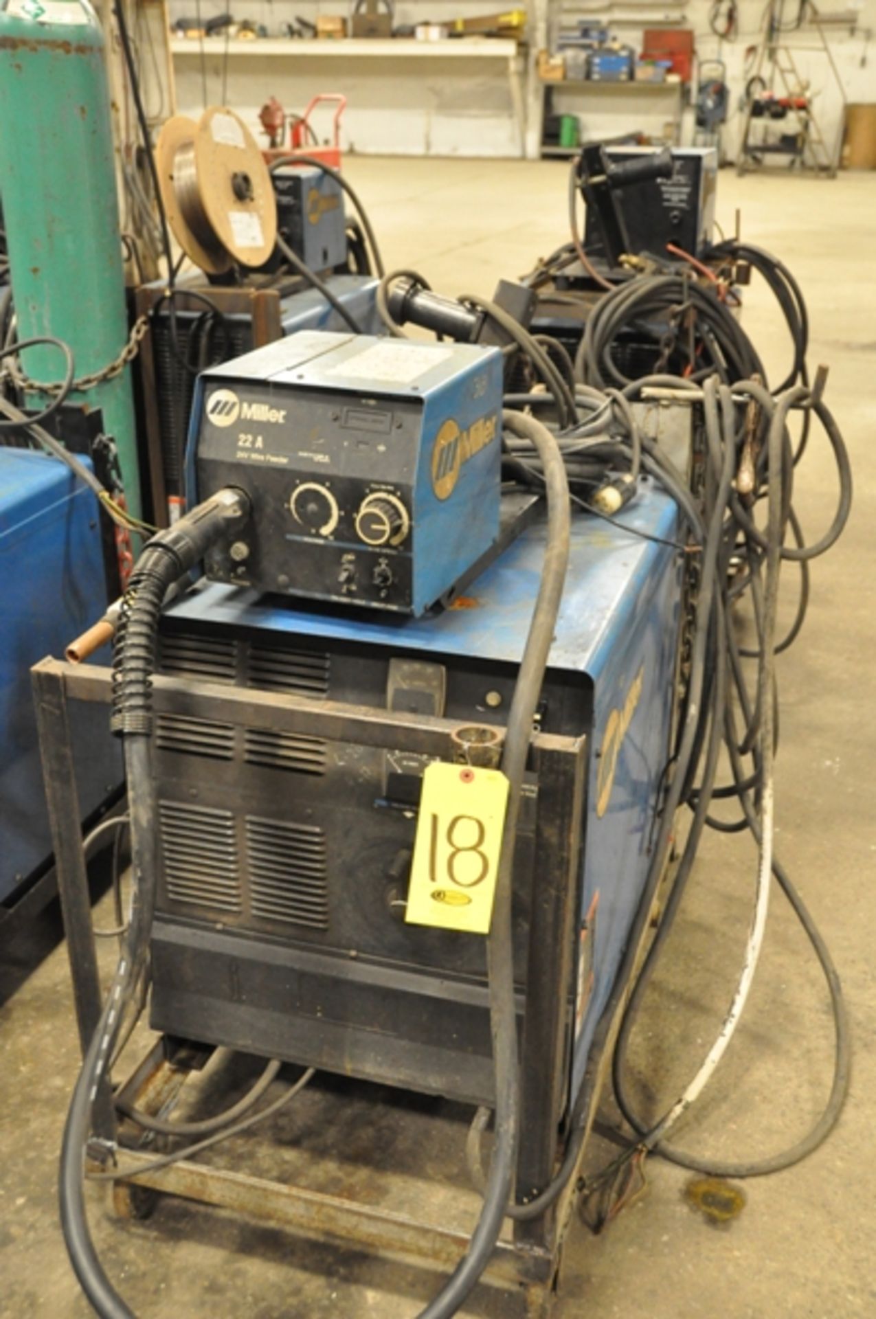 2000 MILLER MIG WELDER, SN. LA159284 , MODEL CP-302 WITH MILLER 22A WIRE FEEDERS, SN. LA142298 , - Image 6 of 7