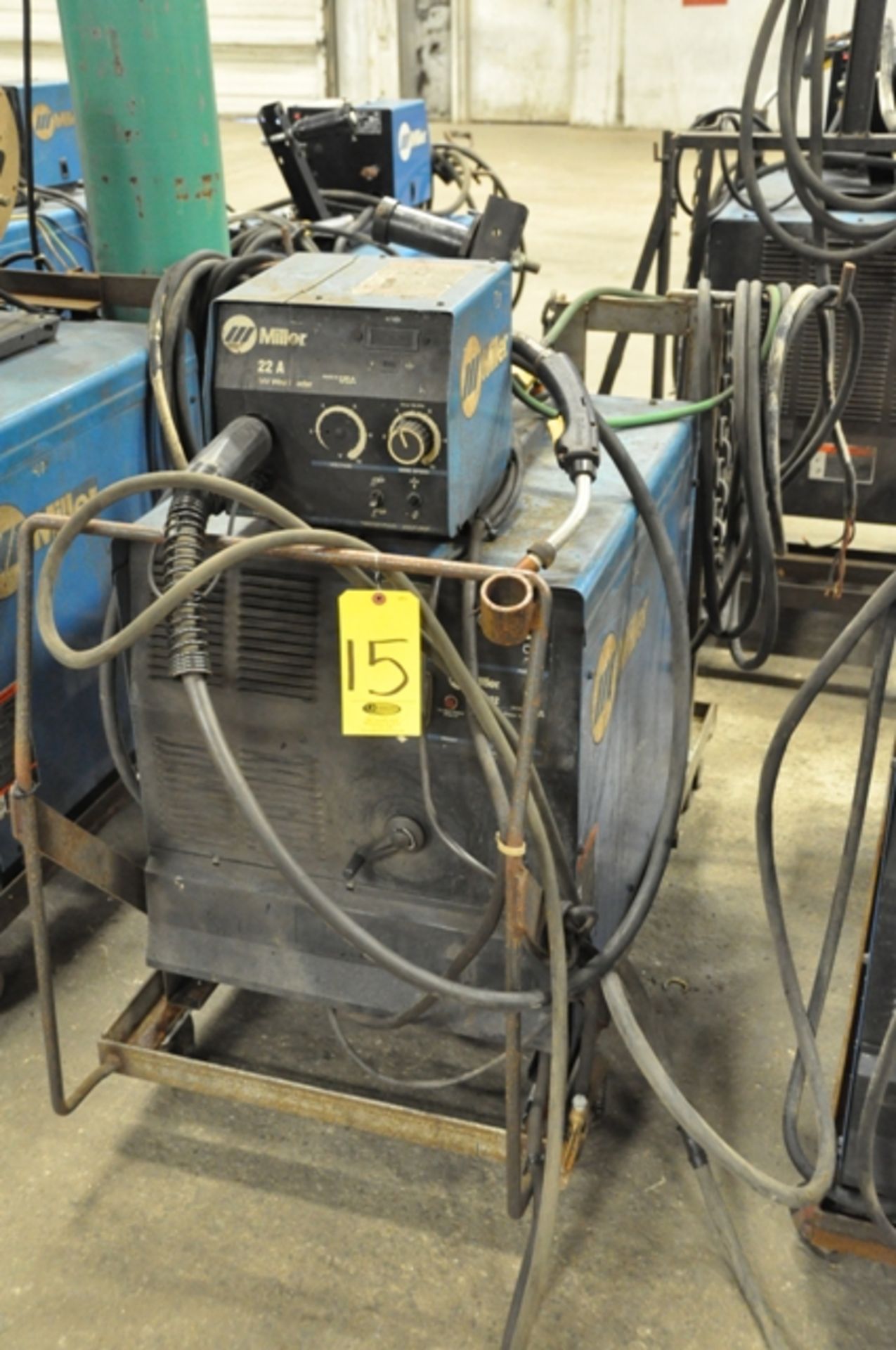 2000 MILLER MIG WELDER, SN. LA159337, MODEL CP-302 WITH MILLER 22A WIRE FEEDERS, SN. LA164051 ,