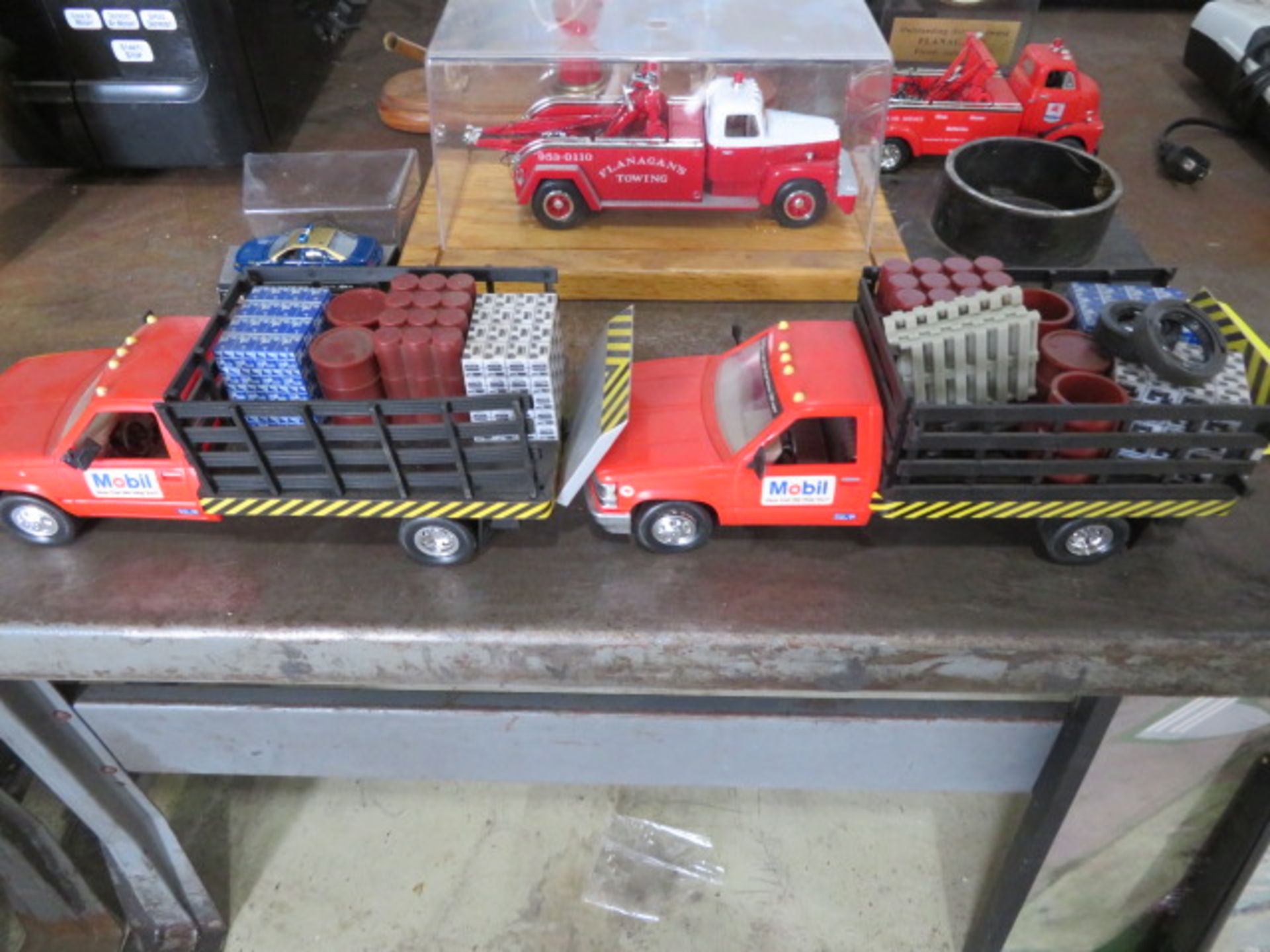 COLLECTOR TOY TRUCKS AND MOBIL PUMP PEN SET (NO PENS) (LOCATED IN LUMBERTON,NJ) - Image 5 of 5