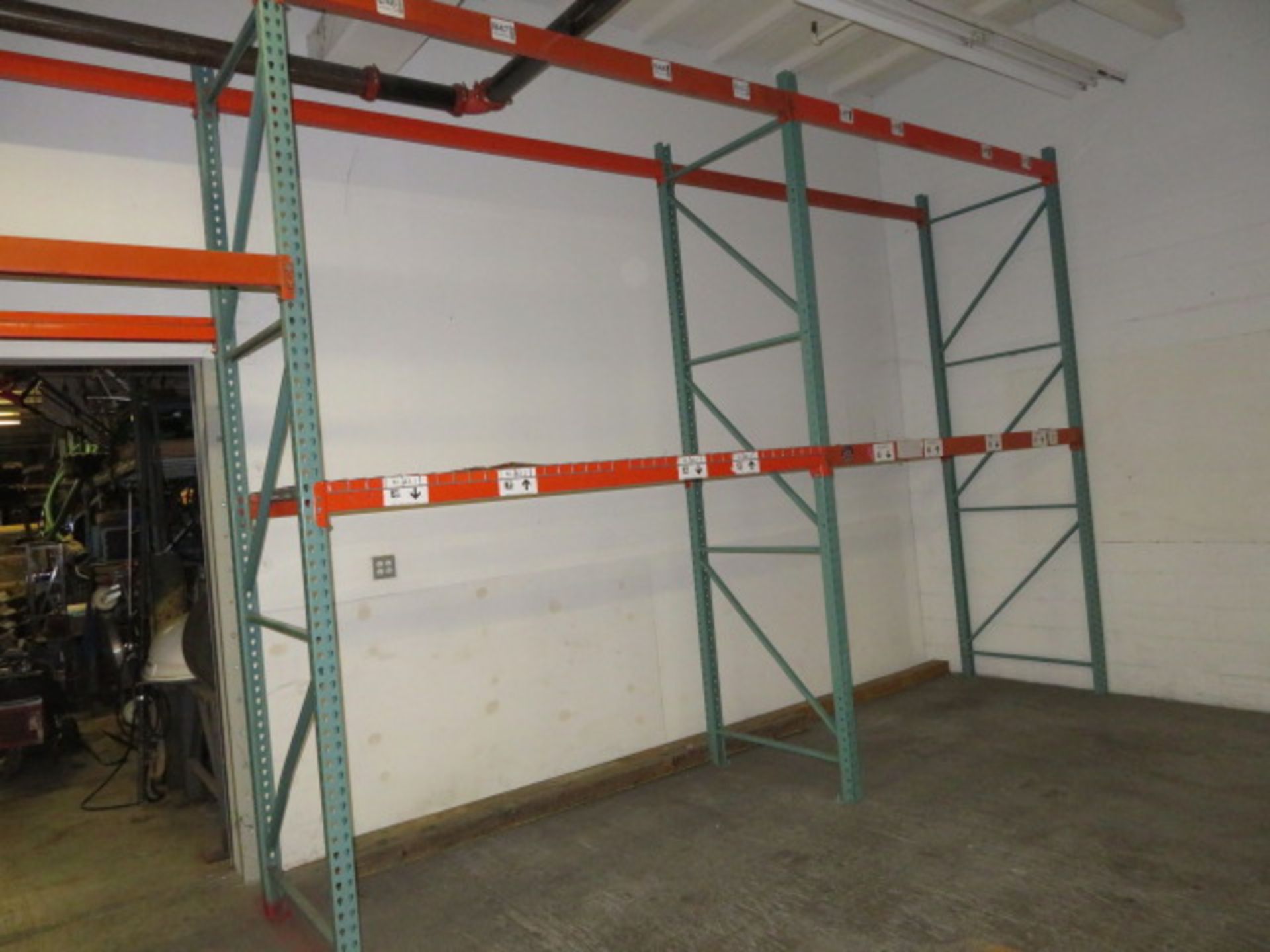 (13) 144" X 42" TIER-DROP PALLET RACK UPRIGHTS W/(48) 96" BEAMS (LOCATED IN MOORESTOWN, NJ)