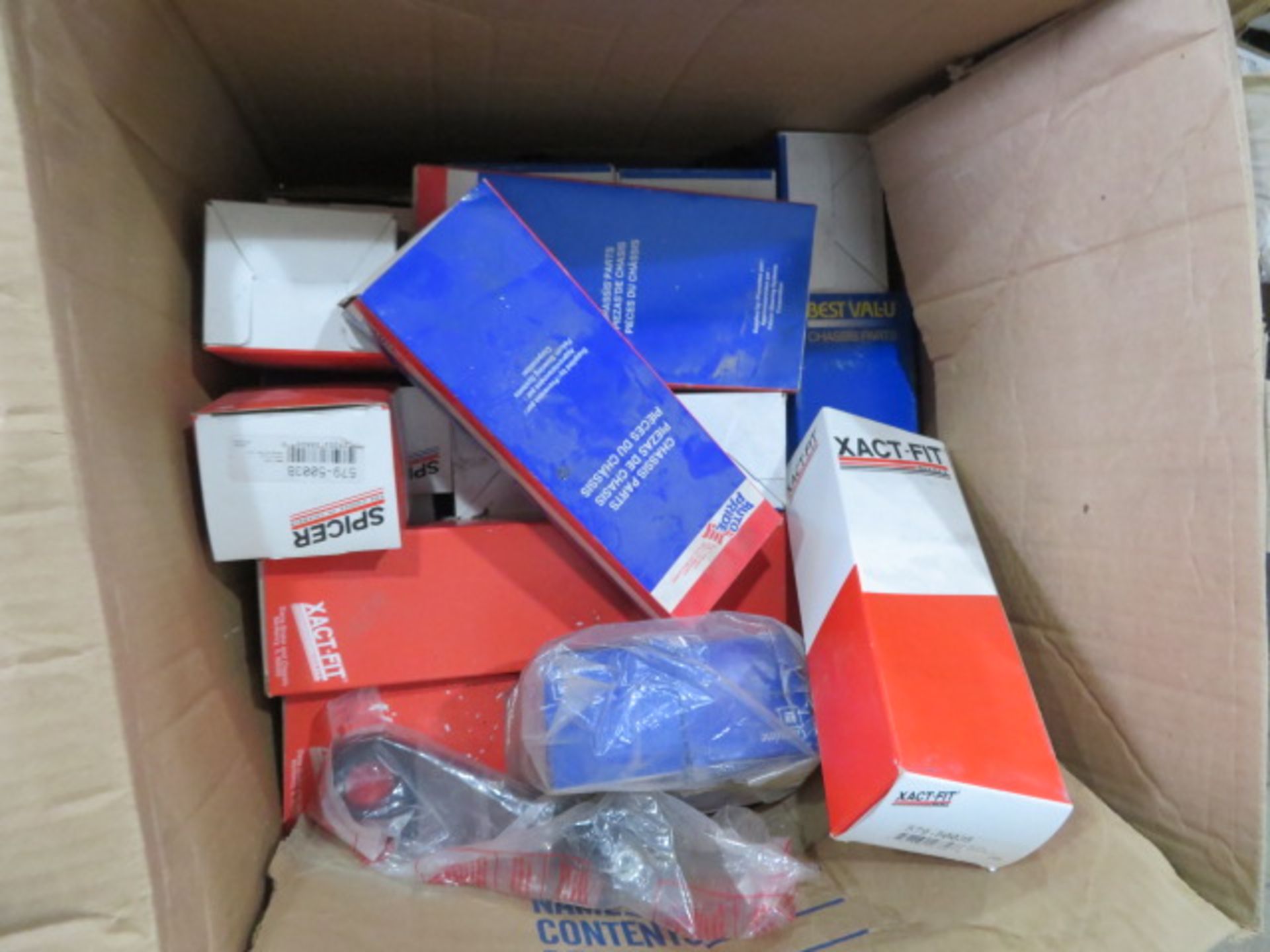 MISCELLANEOUS AUTO AND TRUCK PARTS (WHEEL WEIGHTS, MISC. GASKETS & CLAMPS, FILTERS, CHASSIS PARTS, - Image 19 of 20