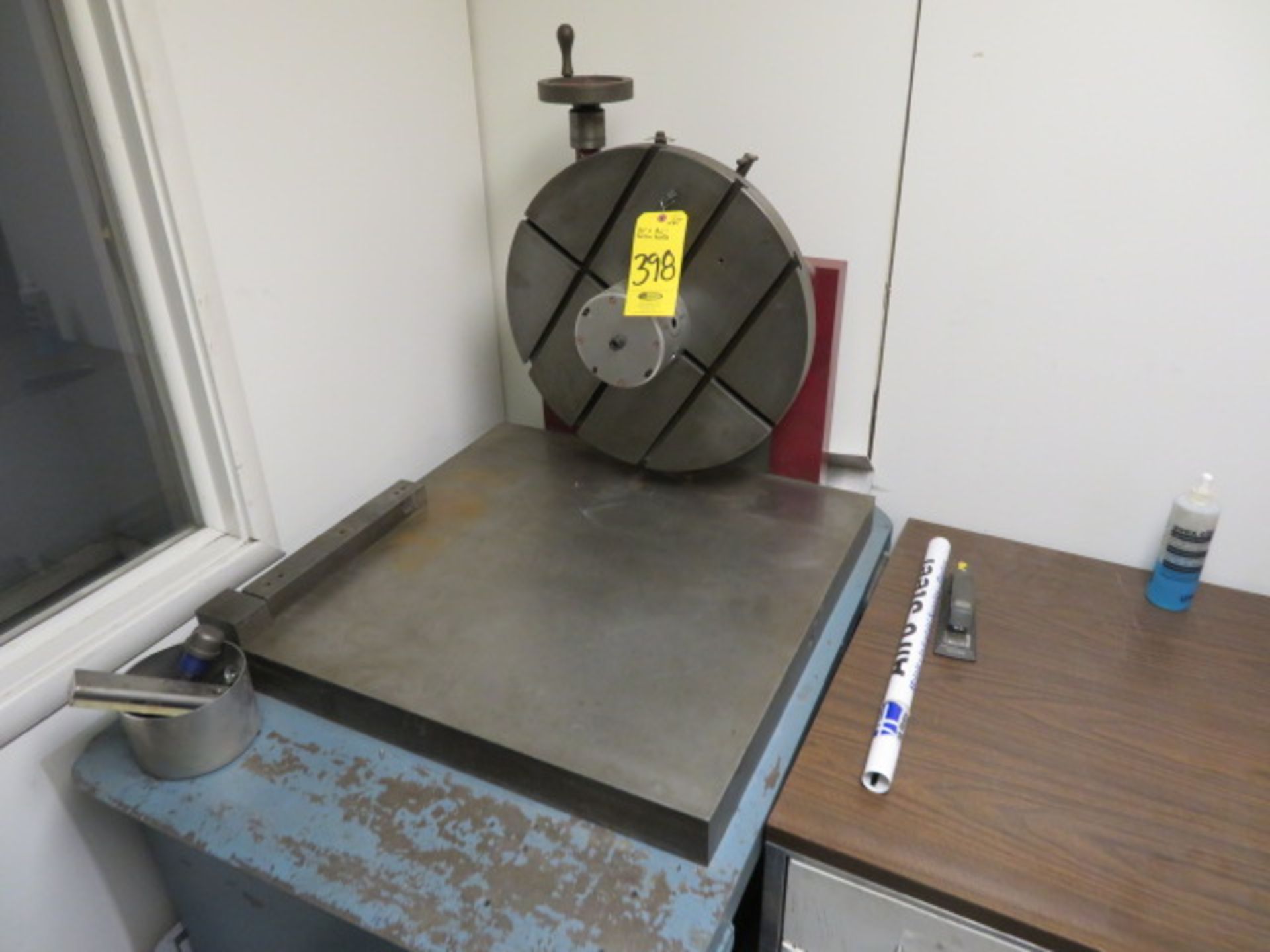 20" MOUNTED ROTARY TABLE W/30" X 30" IRON PLATE