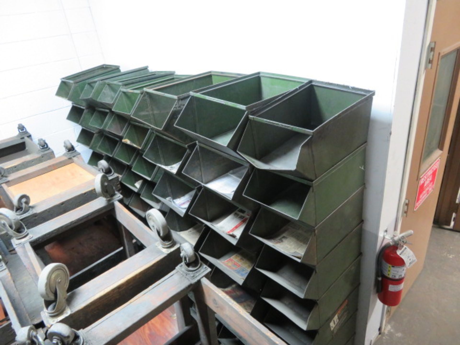 (114) GREEN METAL BINS - Image 2 of 2