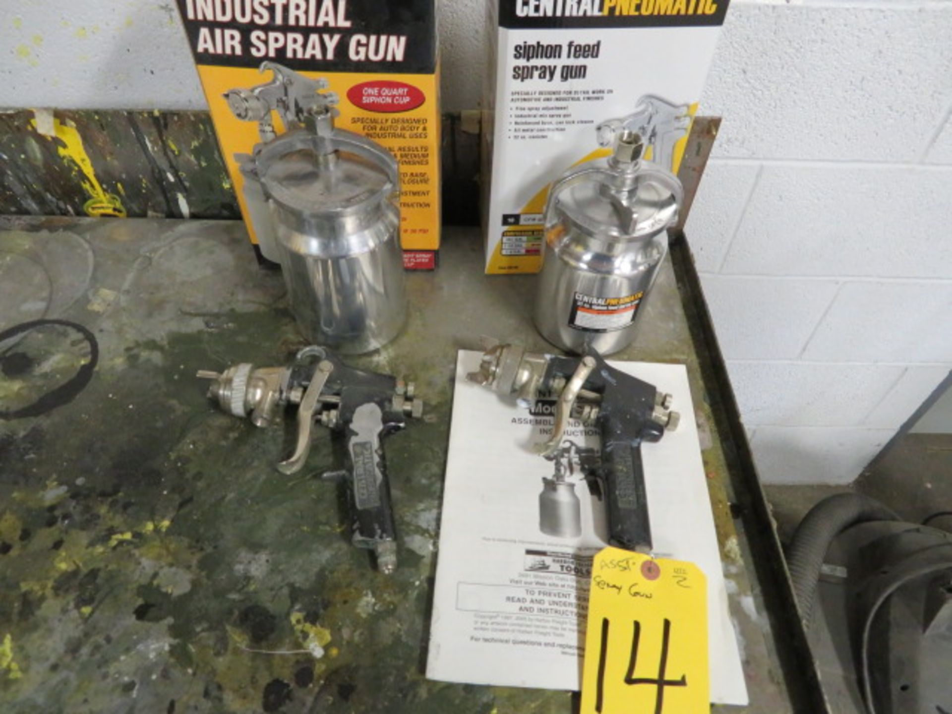 (2) CENTRAL PNEUMATIC CUP SPRAY GUNS