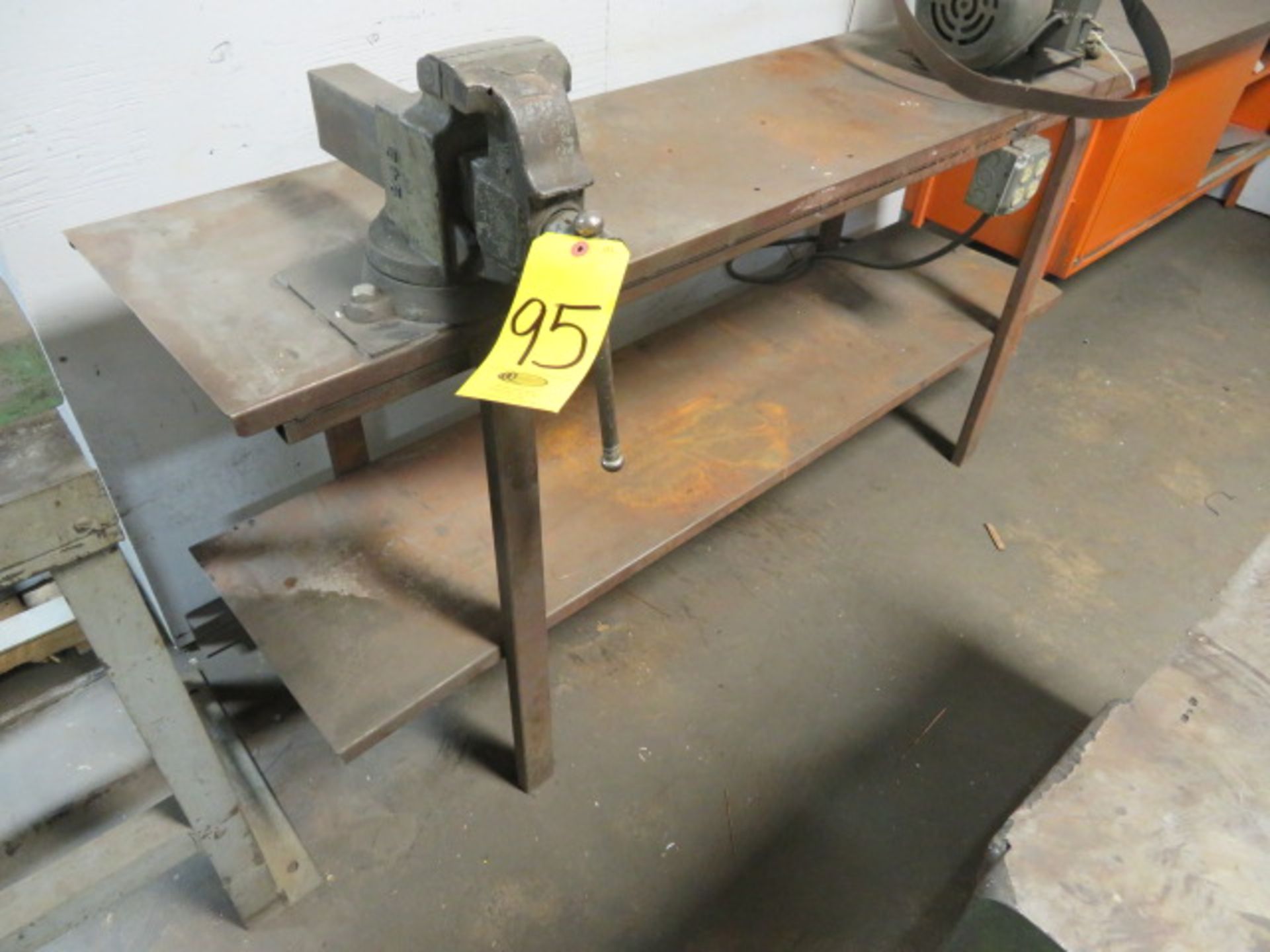 2" VERTICAL BELT SANDER W/IRON STAND AND HEAVY DUTY VISE - Image 2 of 2
