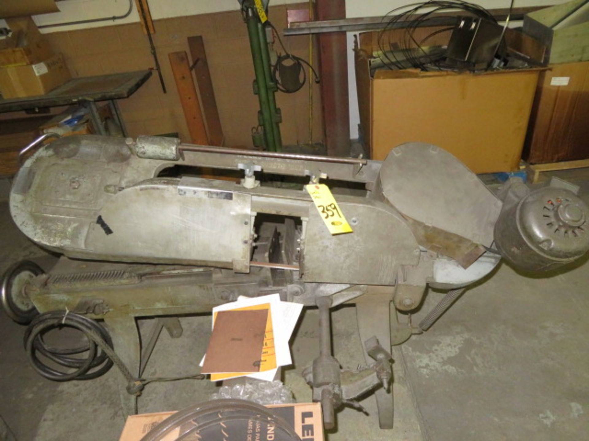 WELLS 8-M-43 HORIZONTAL METAL BAND SAW, S/N 5844, 8" X 16" WITH (2) NEW BLADES - Image 2 of 2