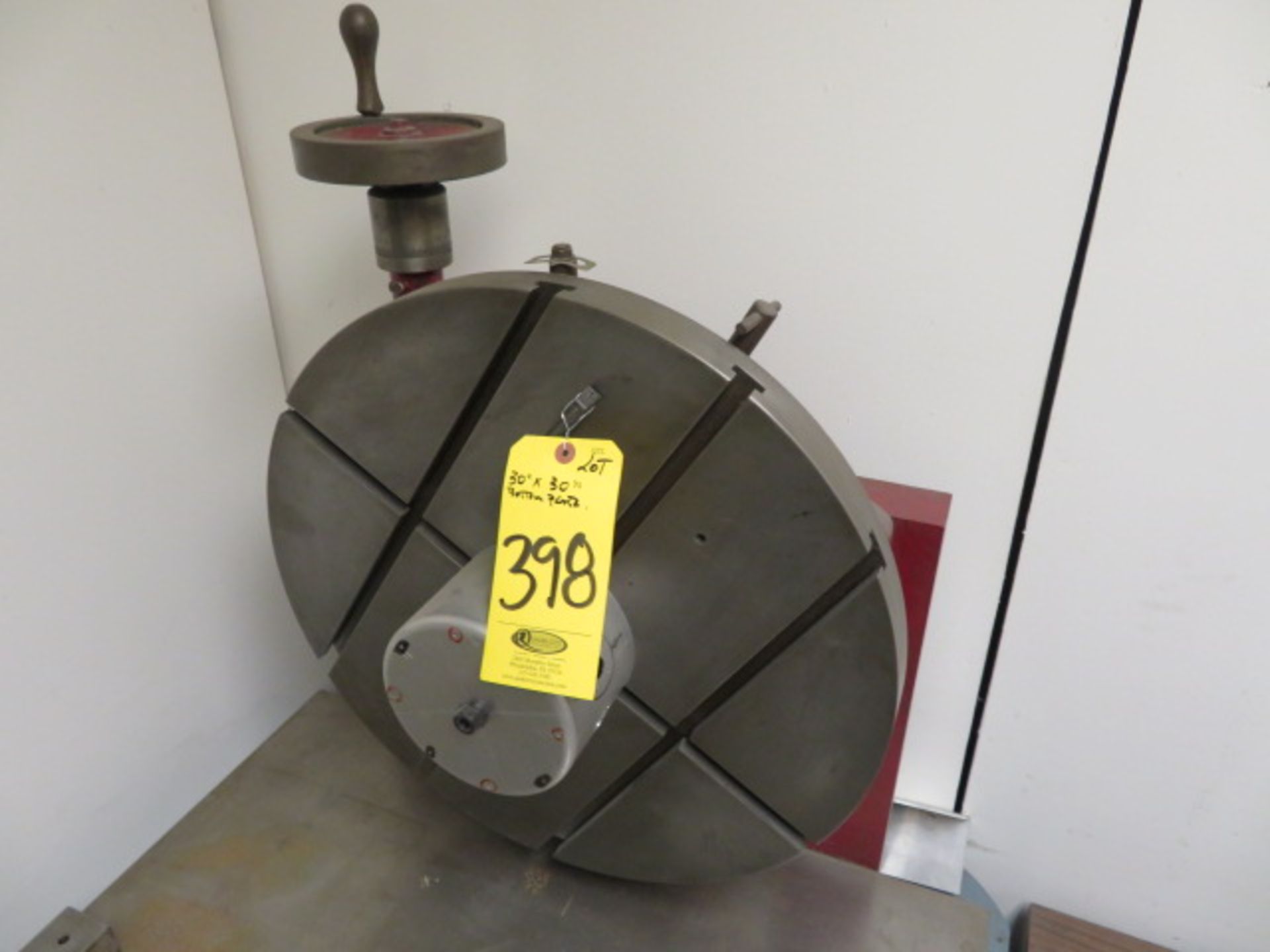 20" MOUNTED ROTARY TABLE W/30" X 30" IRON PLATE - Image 2 of 3