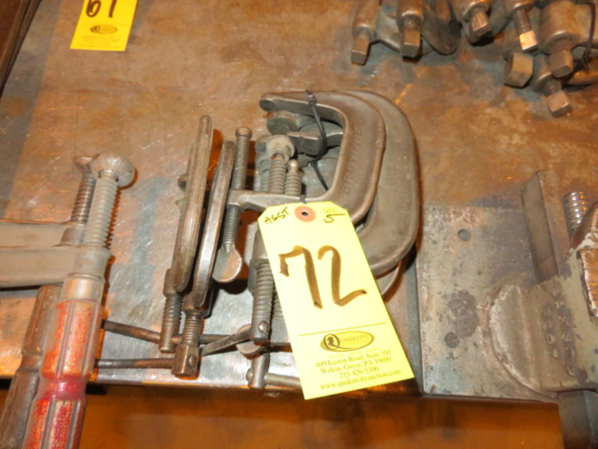 (7) ASSORTED C-CLAMPS