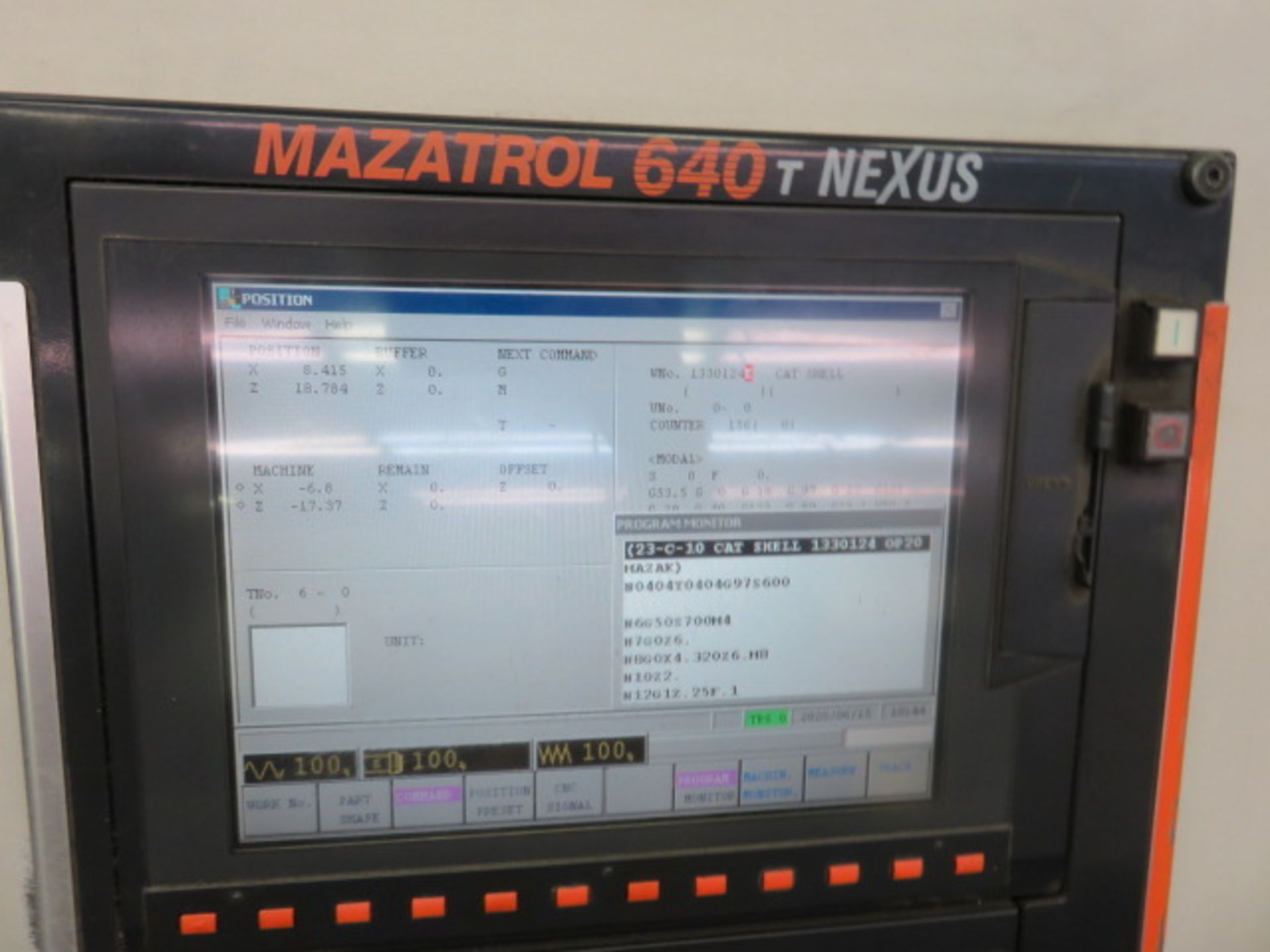 2006 MAZAK QTN 300 Quick Turn Nexus 300 CNC Turning Center, S/N 184392, MAZATROL 640-T Nexus CNC - Image 8 of 8