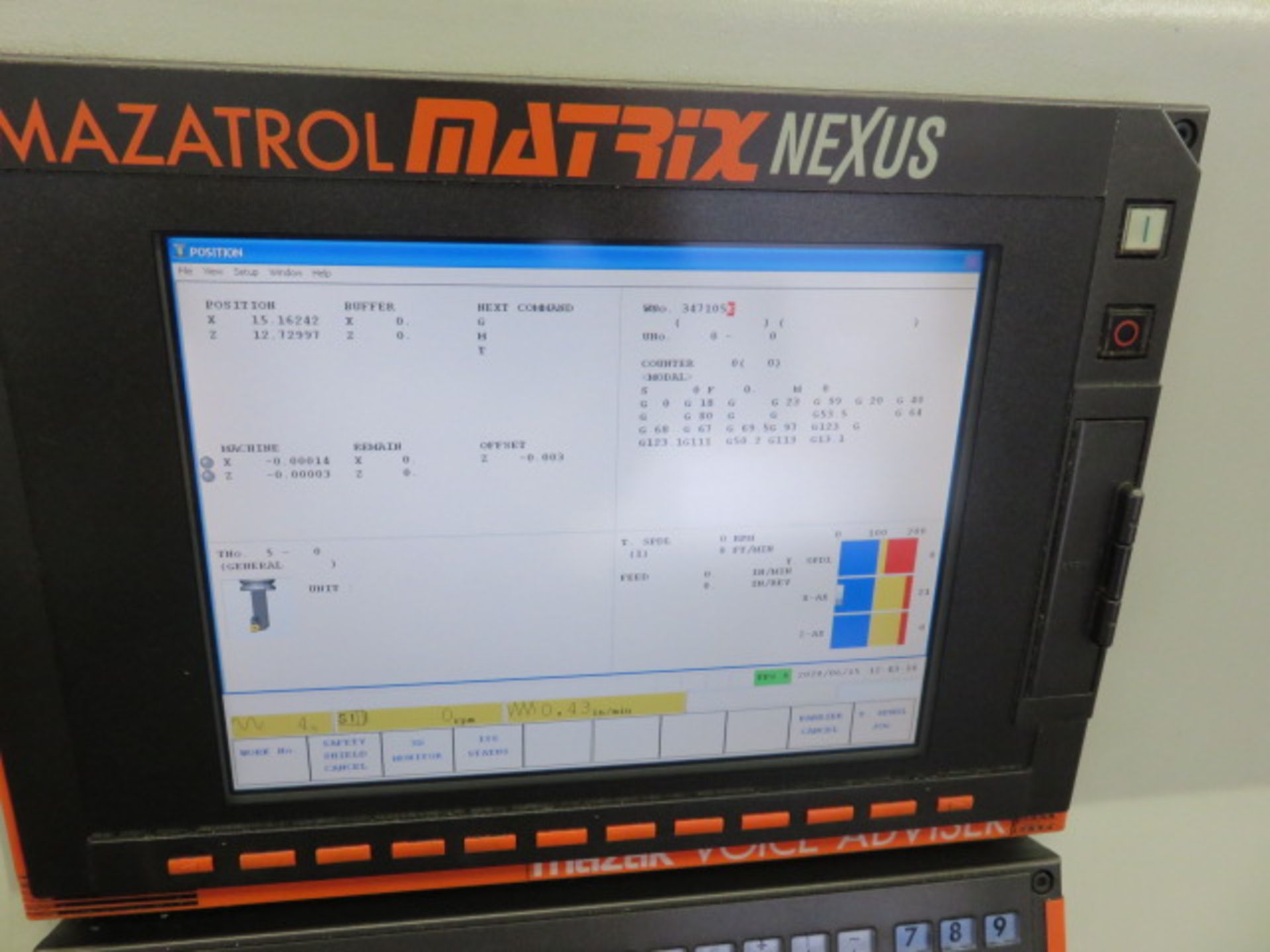 2010 MAZAK QTN 200-II Quick Turn Nexus II CNC Turning Center, S/N 221948, MAZATROL Matrix Nexus - Image 6 of 6