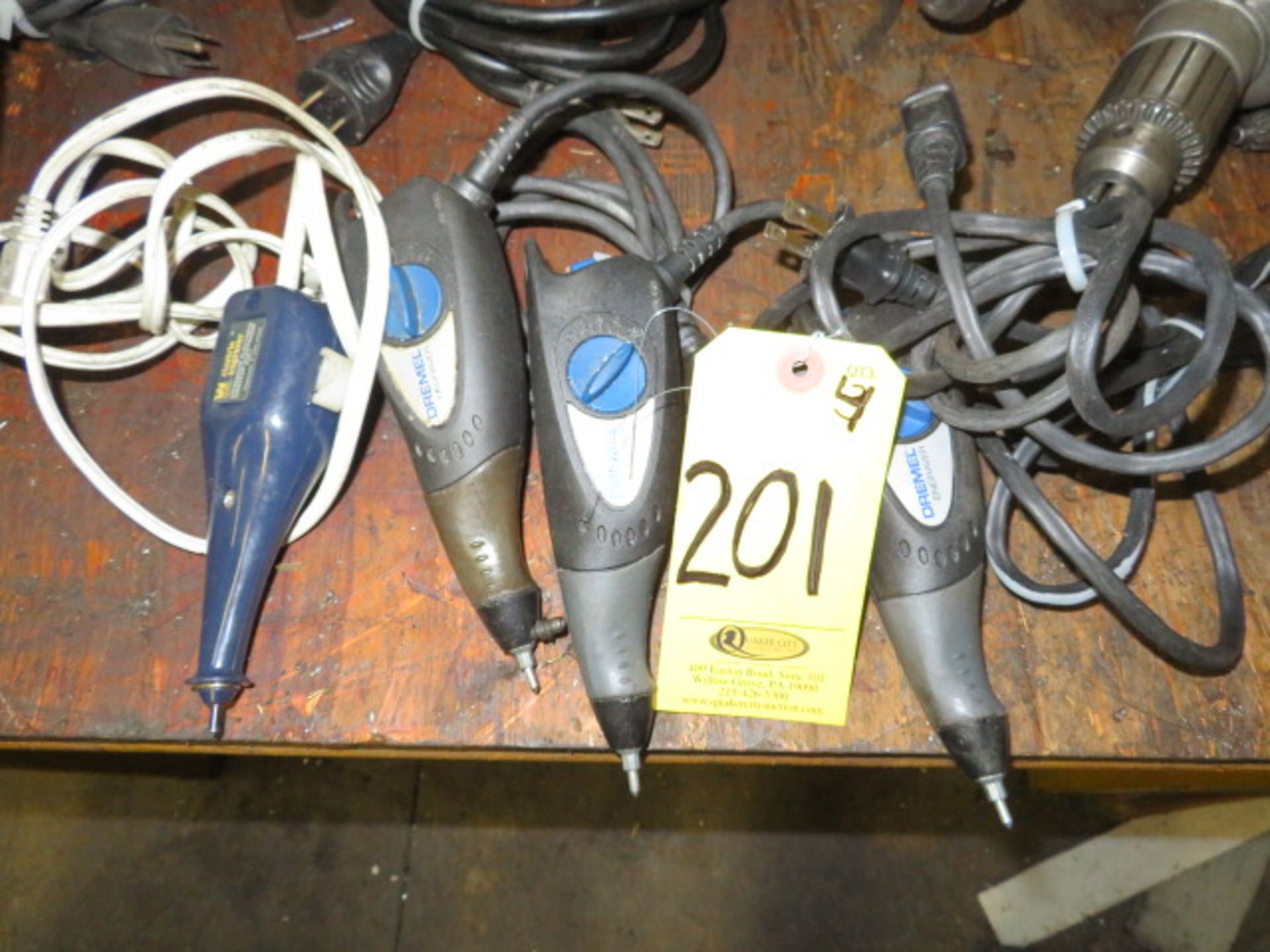 (3) DREMEL AND (1) WEN ELECTRIC ENGRAVERS