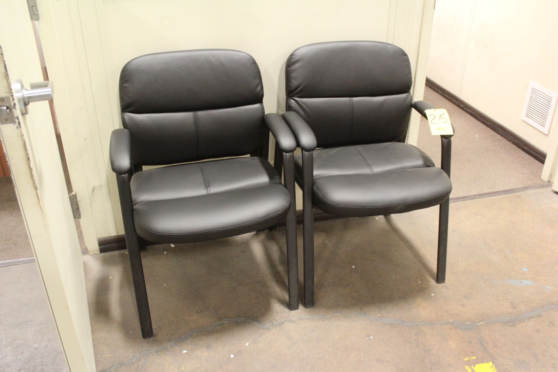 2-LEATHER ARM CHAIRS