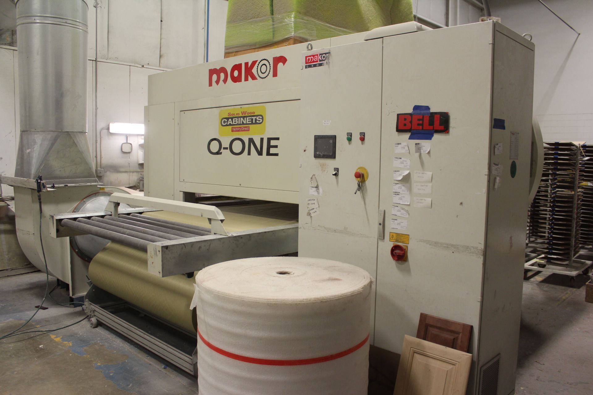 2014 MAKOR Q-ONE SINGLE ARM RECIPROCATING FLAT LINE FEED-THROUGH 4-HEAD FINISHING STATION... - Image 4 of 6