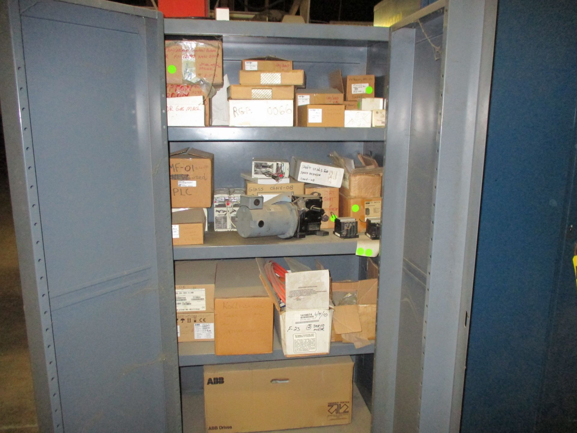 2-Door Heavy Duty Parts Storage Cabinet with Part Bins and Contents - Image 2 of 2