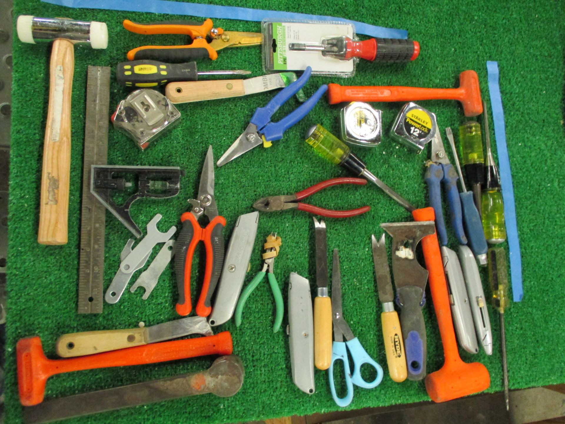 Assorted Hand Tools including Hammers, Screw Drivers, Putty Knives, Utility Knives, Pliers, Snips - Image 2 of 2