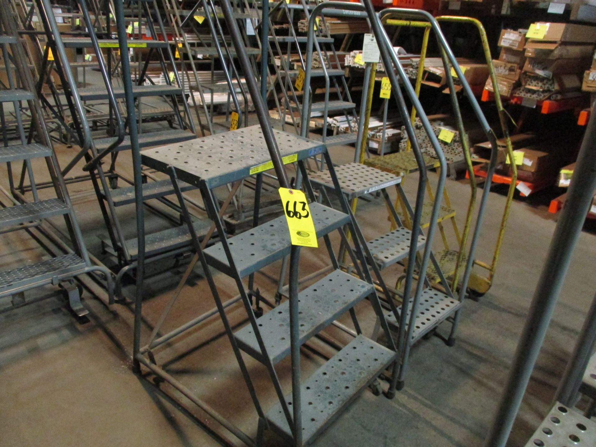 (3) 3 & 4-Step Portable Warehouse Ladder