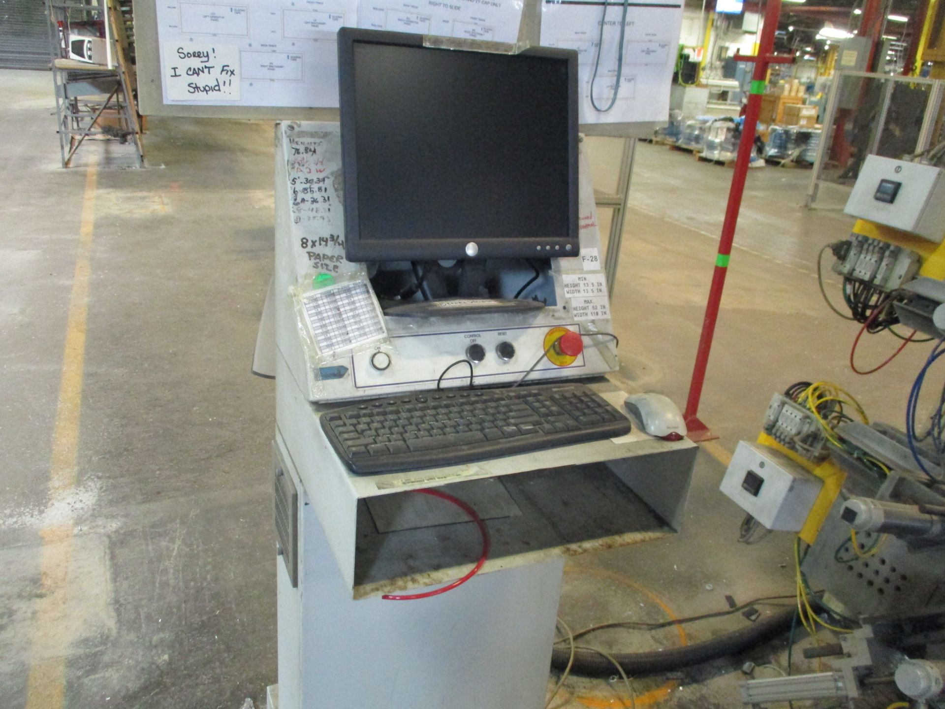 1989 Actual A400SE Automatic Vertical 4-Point Vinyl Welding Machine, s/n H15-0908, 12' Wide x 60 " H - Image 3 of 3