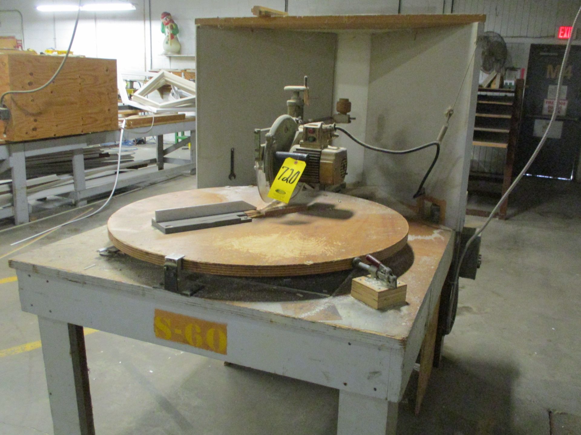 1977 Berufageno 12" Radial Saw, s/n 2/1037/77 with 40" Rotary Table