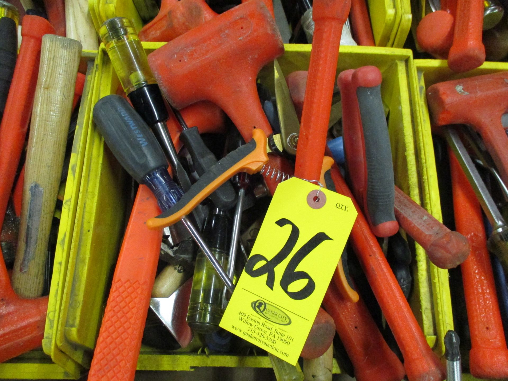 Assorted Hand Tools including Hammers, Screw Drivers, Putty Knives, Utility Knives, Pliers, Snips, T - Image 2 of 2