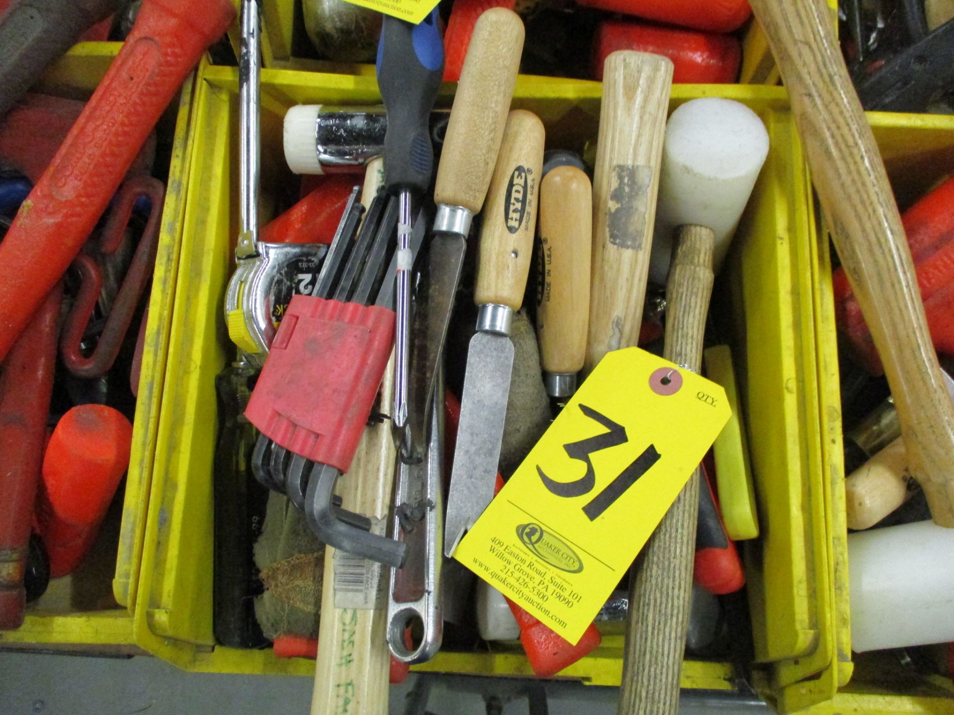 Assorted Hand Tools including Hammers, Screw Drivers, Putty Knives, Utility Knives, Pliers, Snips, T - Image 2 of 2