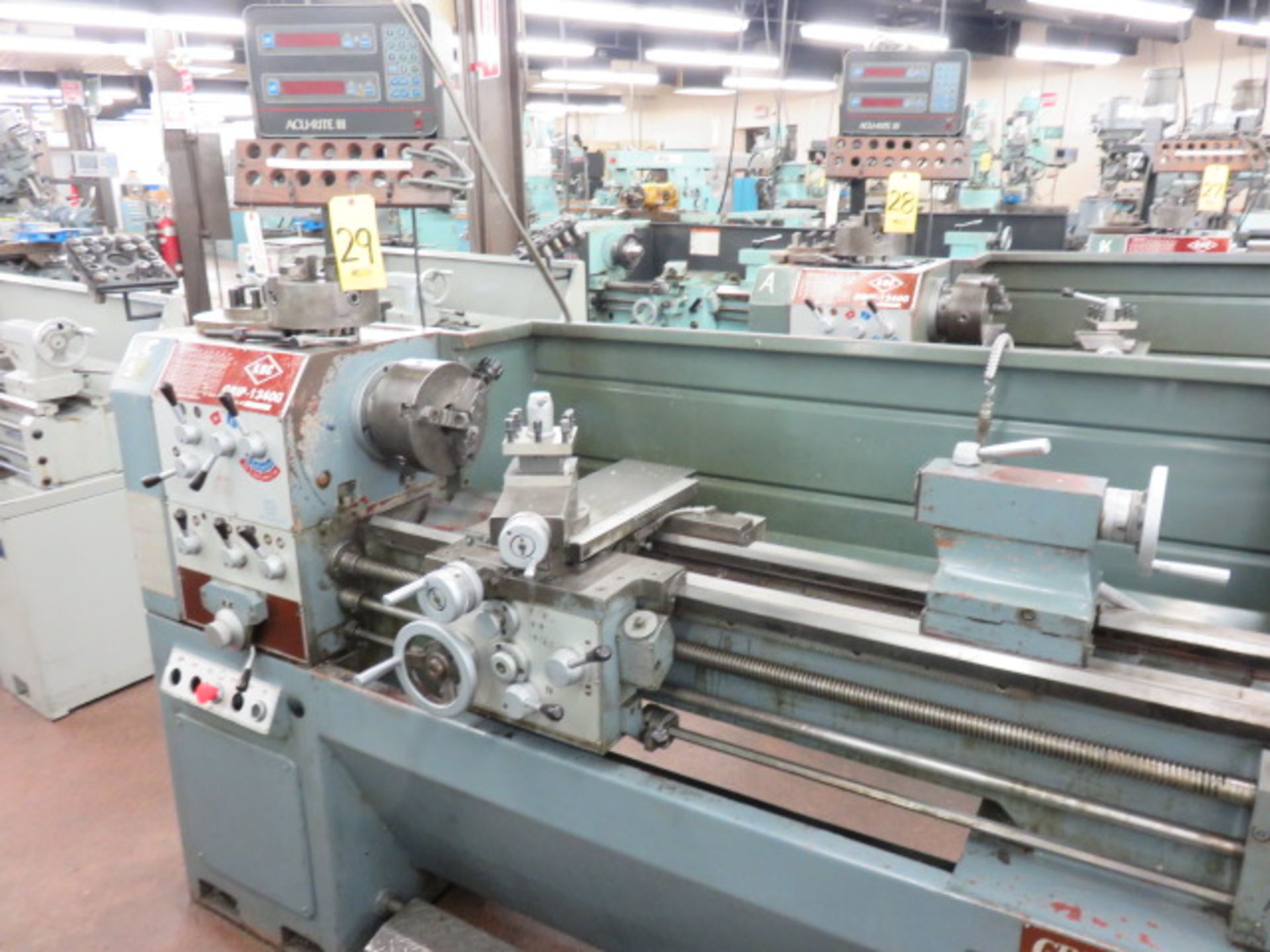 KBC GRIP-1340G GAP BED ENGINE LATHE, S/N 50492, 13 IN/18-3/4 IN X 40, SS 75-2000 RPM... - Image 2 of 3