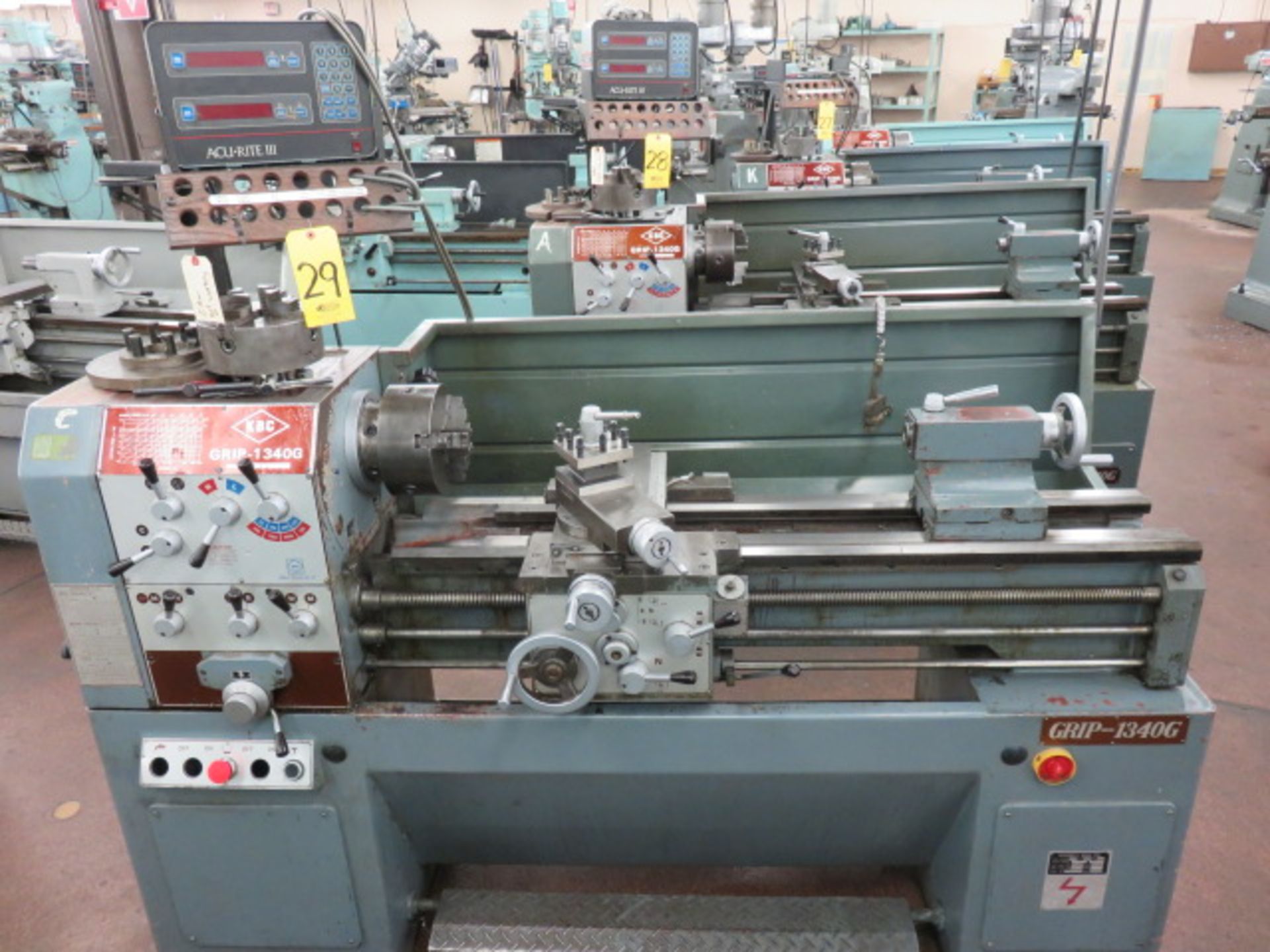 KBC GRIP-1340G GAP BED ENGINE LATHE, S/N 50492, 13 IN/18-3/4 IN X 40, SS 75-2000 RPM... - Image 3 of 3