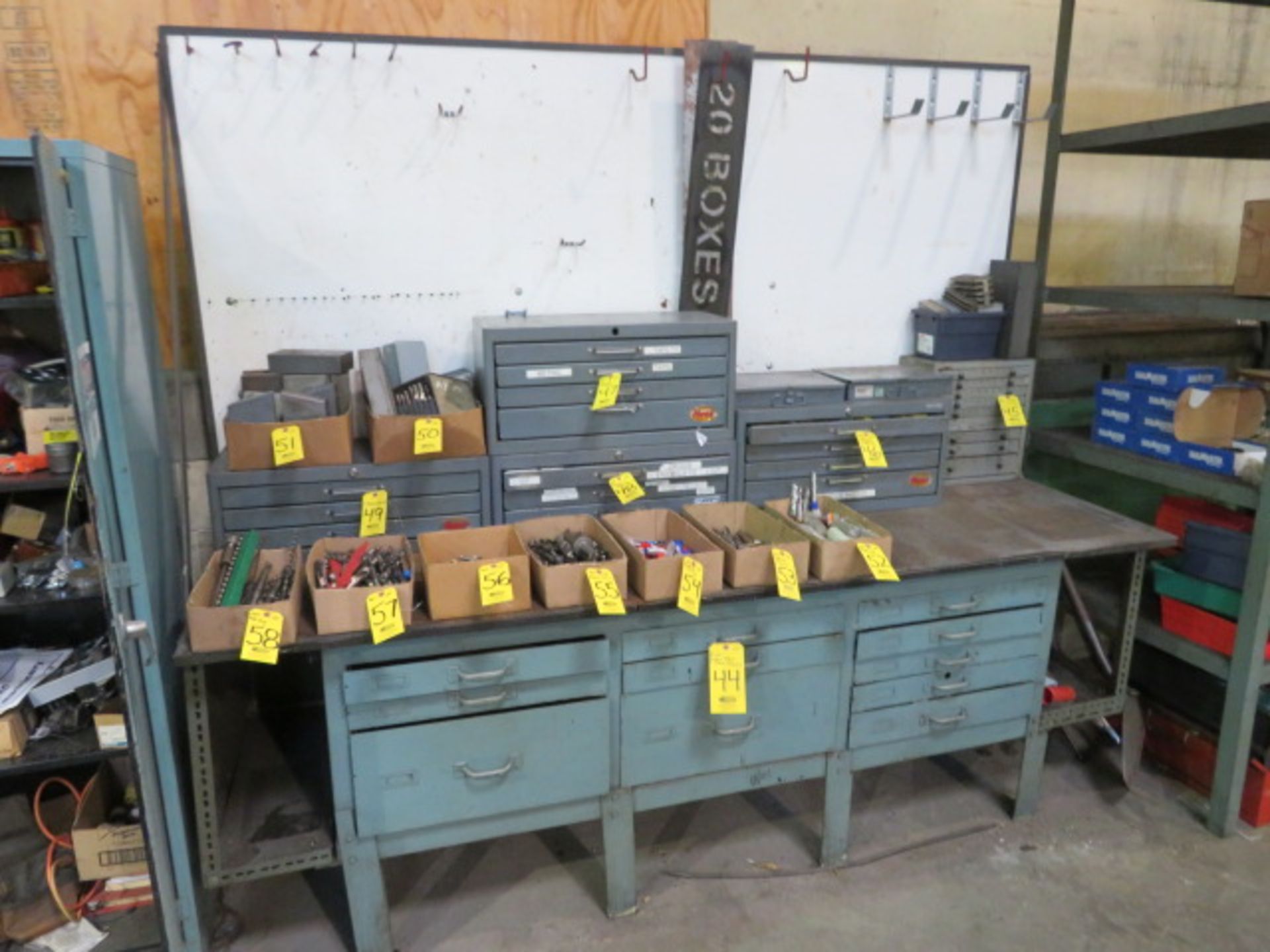 8 FT. STEEL WORKBENCH W/DRAWERS AND WELDED BACK PANEL - Image 2 of 2