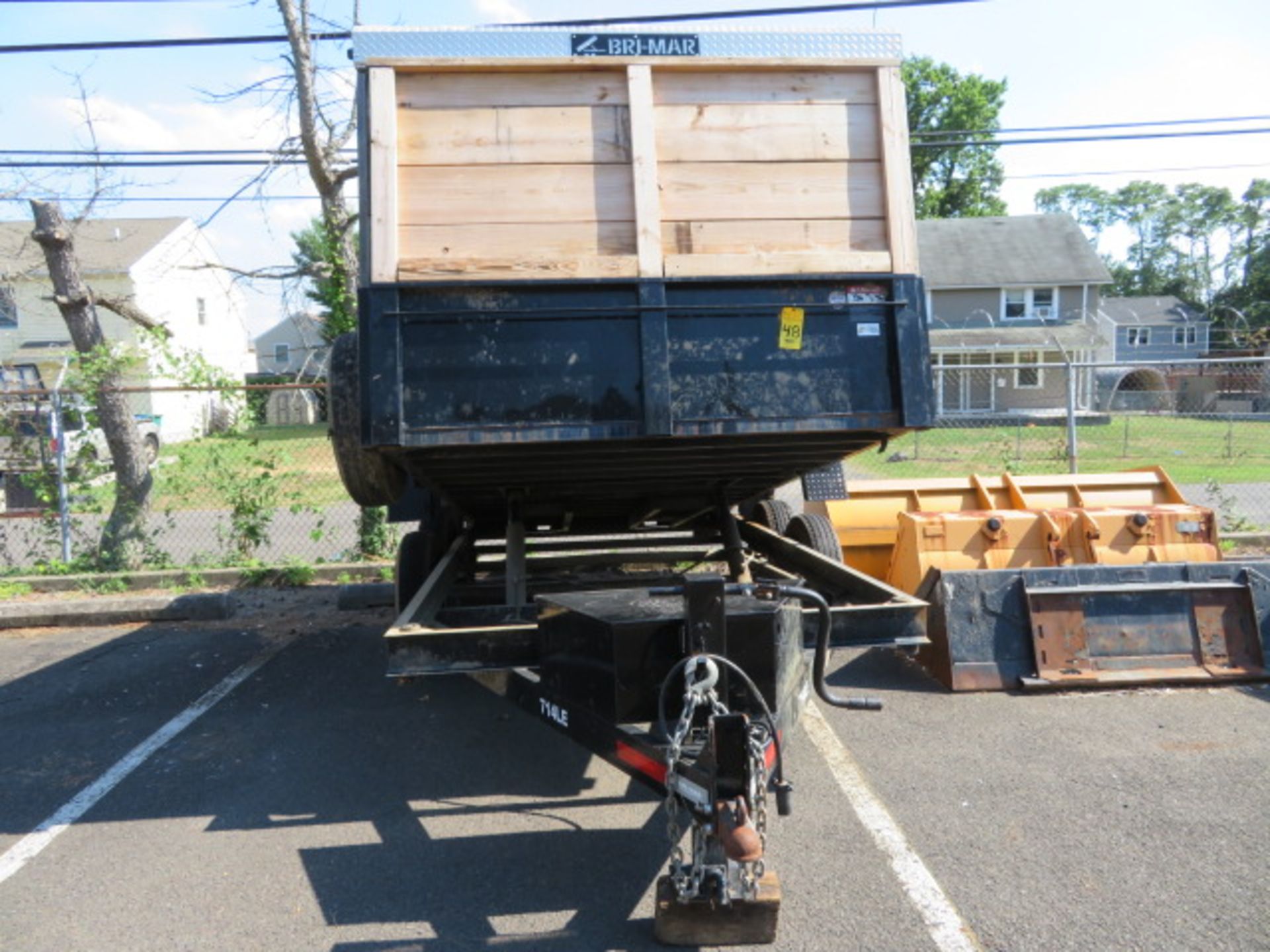 2016 BRI-MAR 714LE DUMP TRAILER, VIN 58CB1DC25GC003104, ELECTRIC BRAKES, TARP - Image 7 of 8