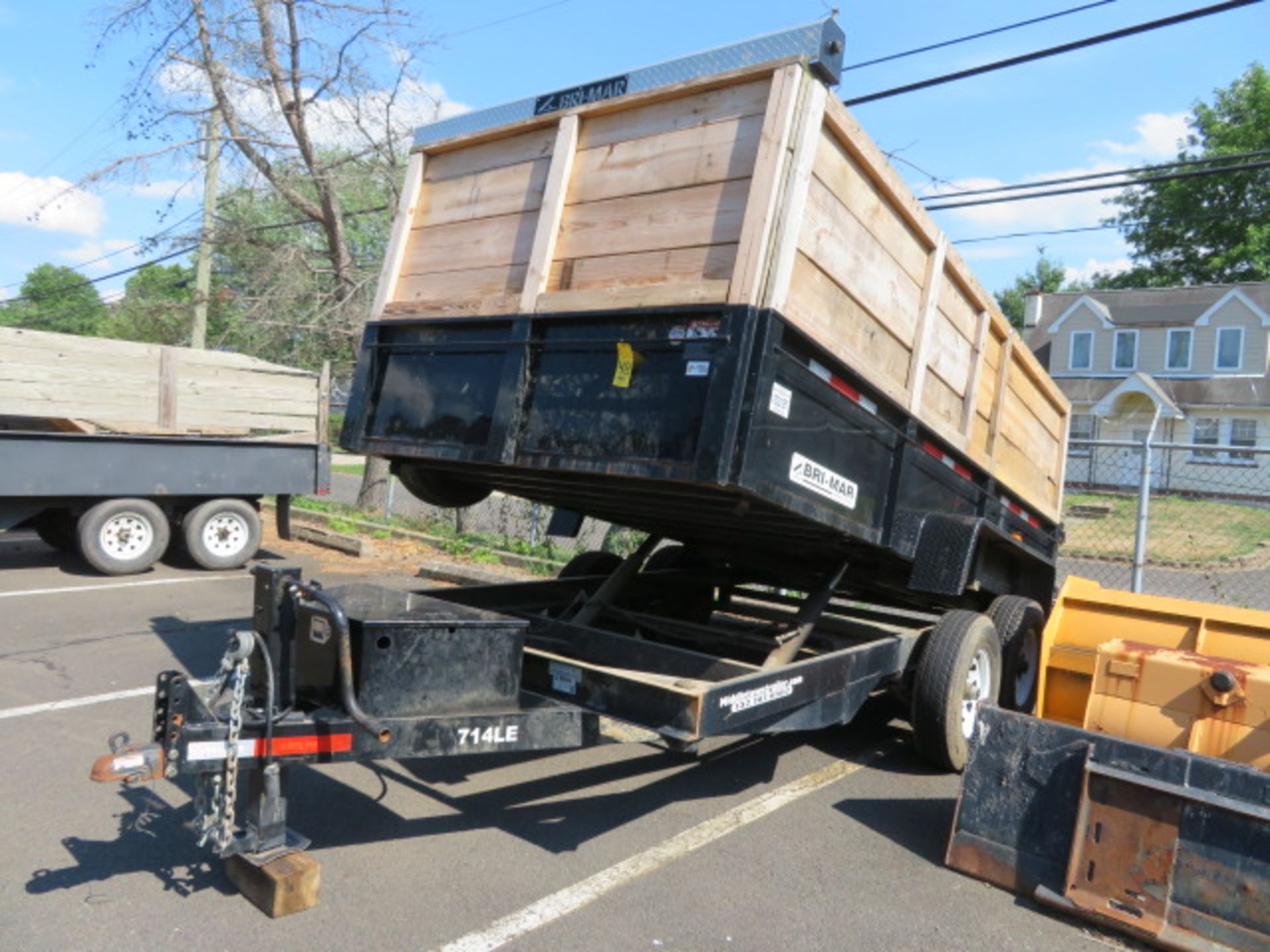 2016 BRI-MAR 714LE DUMP TRAILER, VIN 58CB1DC25GC003104, ELECTRIC BRAKES, TARP