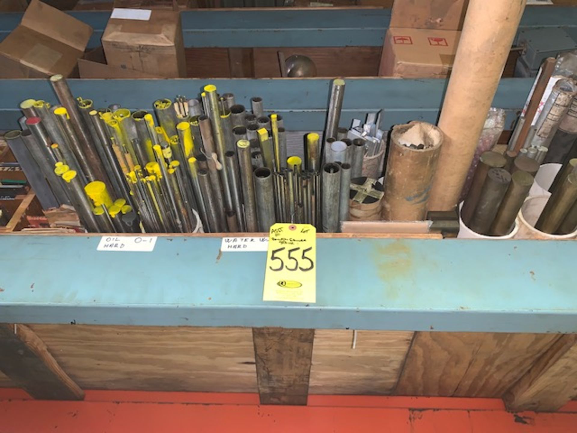 ALUMINUM, STEEL, BRASS, COPPER INVENTORY ON BOTTOM SHELF OF PALLET RACKING