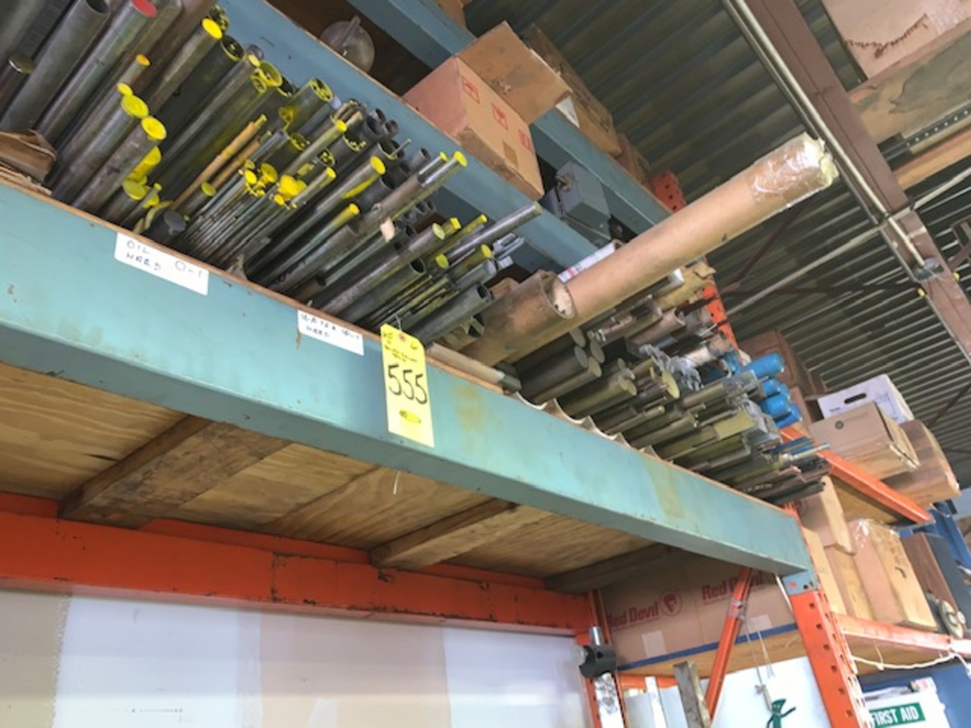 ALUMINUM, STEEL, BRASS, COPPER INVENTORY ON BOTTOM SHELF OF PALLET RACKING - Image 4 of 4