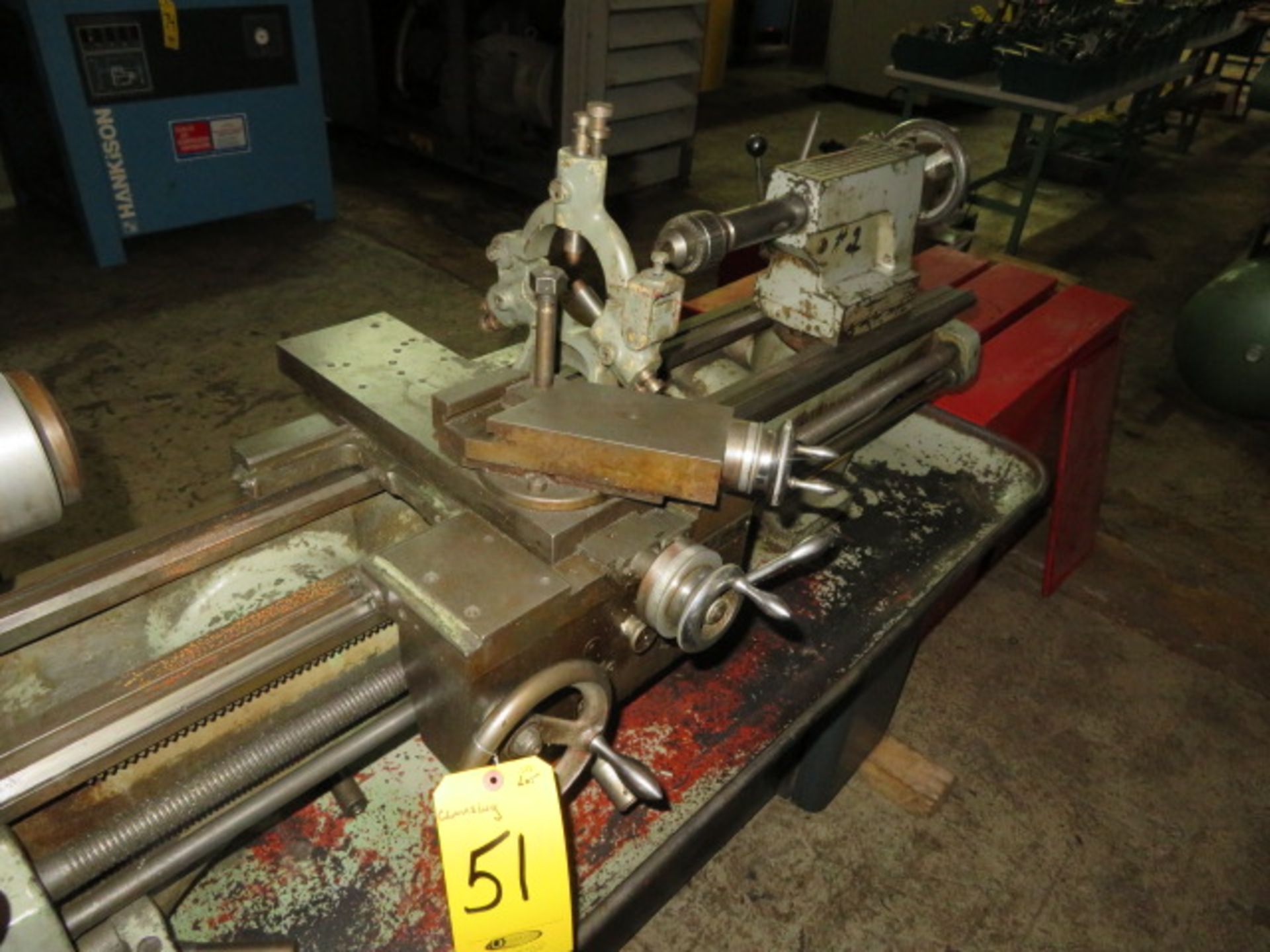 CLAUSING COLCHESTER ENGINE LATHE, 13 IN. X 40 IN., SS TO 1800 RPM, 5C COLLET SPINDLE, NO CHUCK, S/N - Image 4 of 6