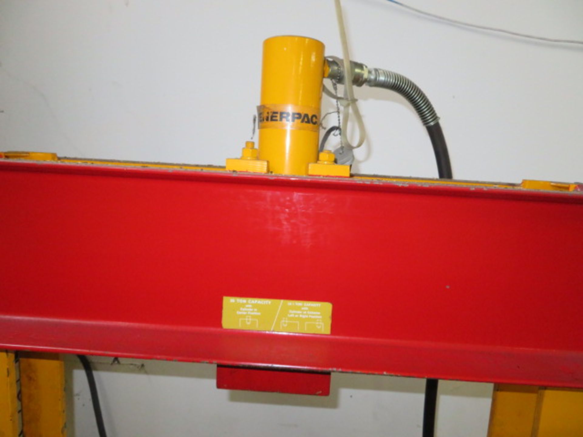H-FRAME HYDRAULIC PRESS W/ENERPAC P-462 PUMP AND ENERPAC RAM, ENERPAC 1.5 TON HYDRA-LIFT - Image 3 of 3