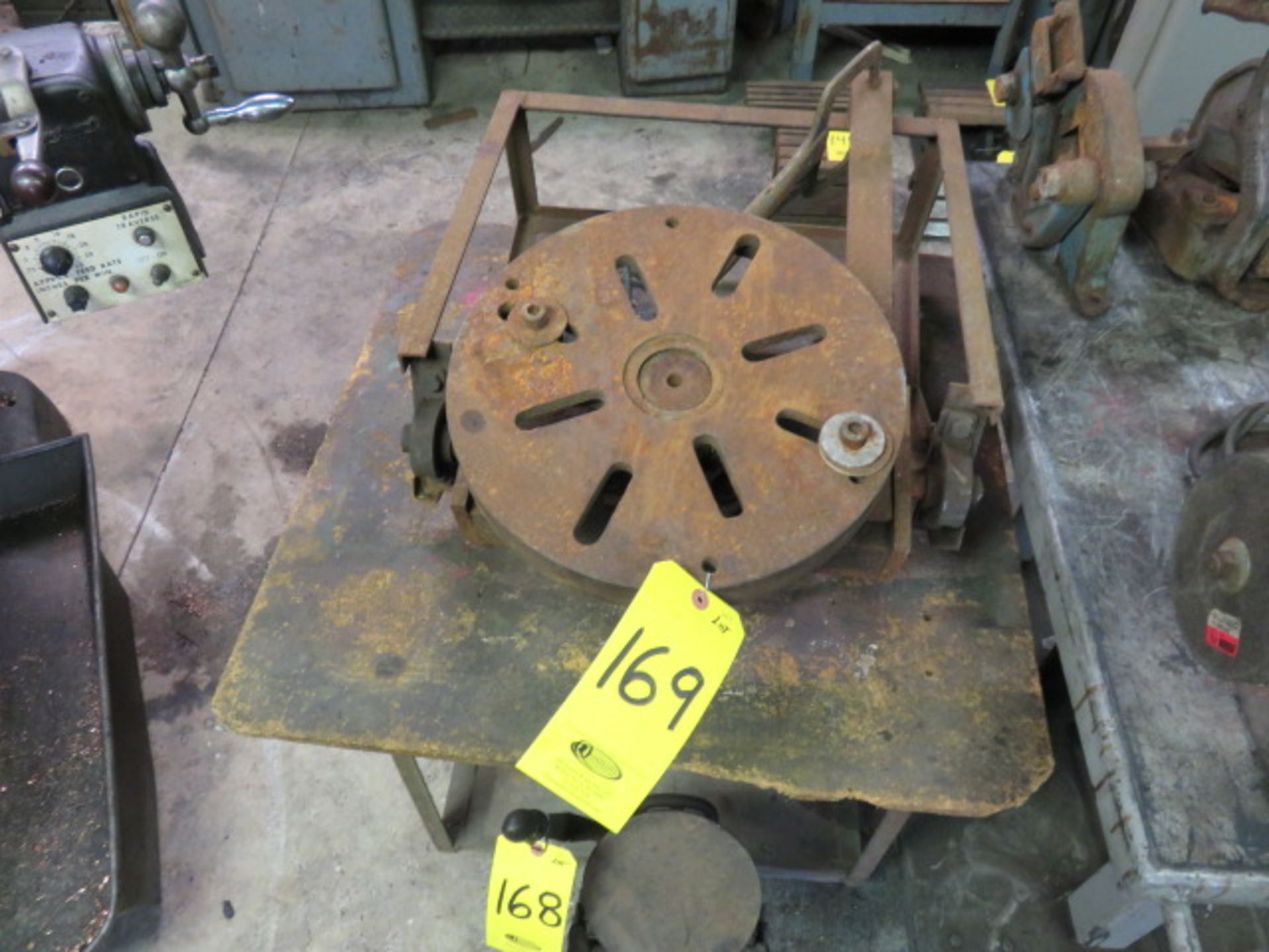 CUSTOM WELDING POSITIONER W/13 IN. TABLE (CONDITION UNKNOWN)