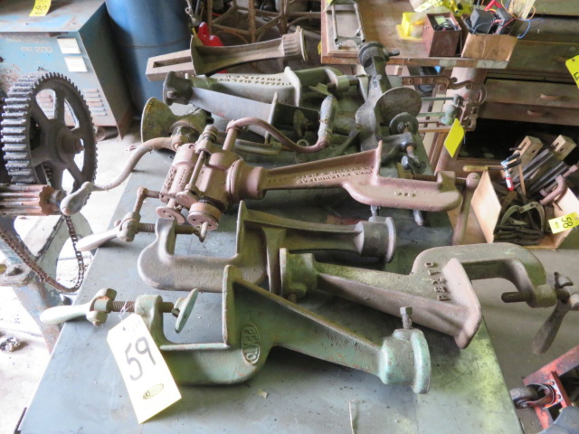 PEXTO CLAMP-ON ROLLER AND (8) ASSORTED CLAMP-ON STANDS - Image 3 of 4