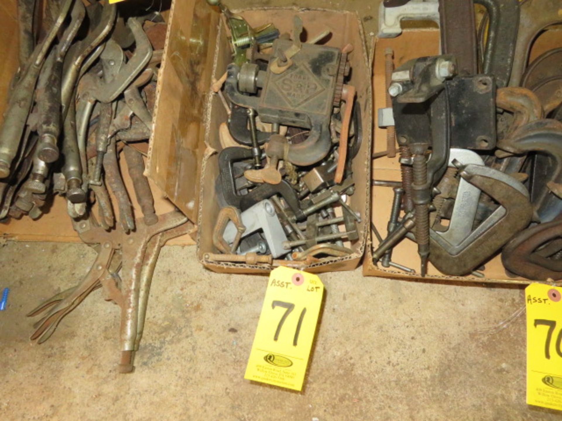 ASSORTED C AND MACHINIST CLAMPS