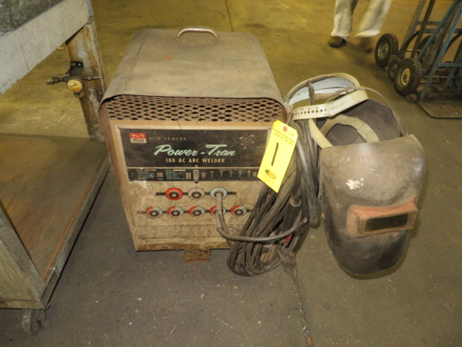 MID-STATES POWER-TRAN 180AMP STICK WELDER W/LEAD AND MASK