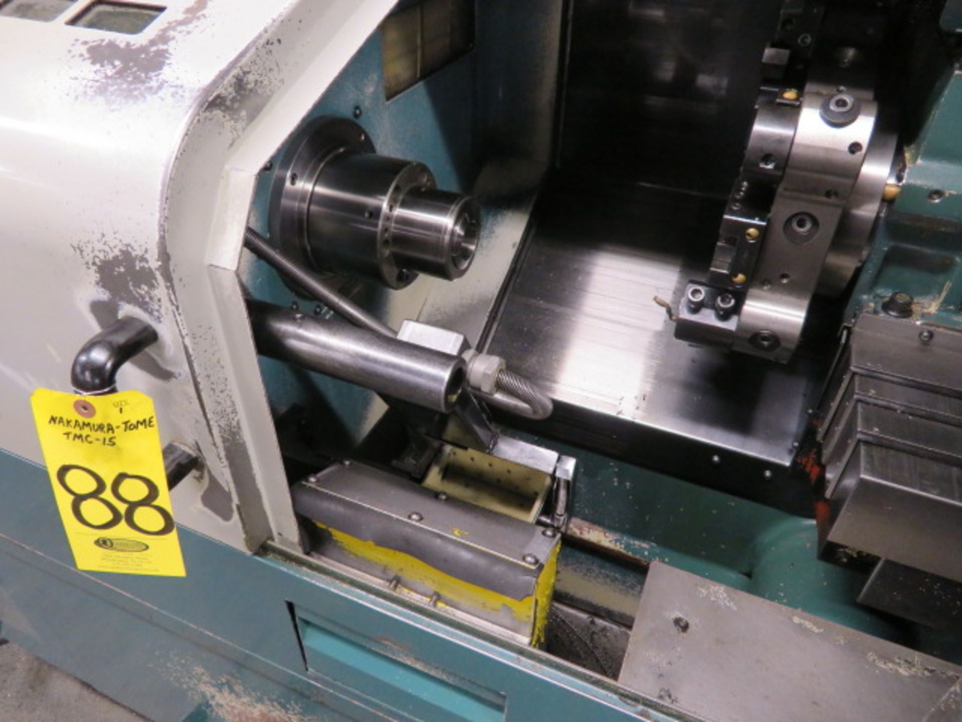 1999 NAKAMURA-TOME TMC-15 CNC LATHE, S/N R13505, FANUC 18-T CONTROL, 6 IN. KITAGAWA HYDRAULIC CHUCK - Image 3 of 11