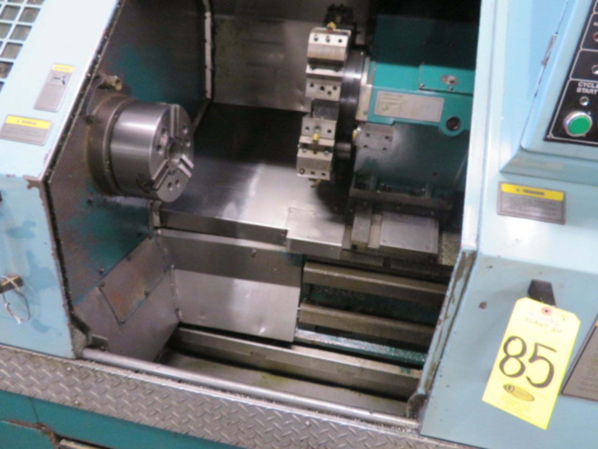 1995 METHODS Slant 50 CNC LATHE S/N 94139, YASNAC LX3 CONTROL, KITAGAWA 10” HYDRAULIC CHUCK - Image 2 of 8