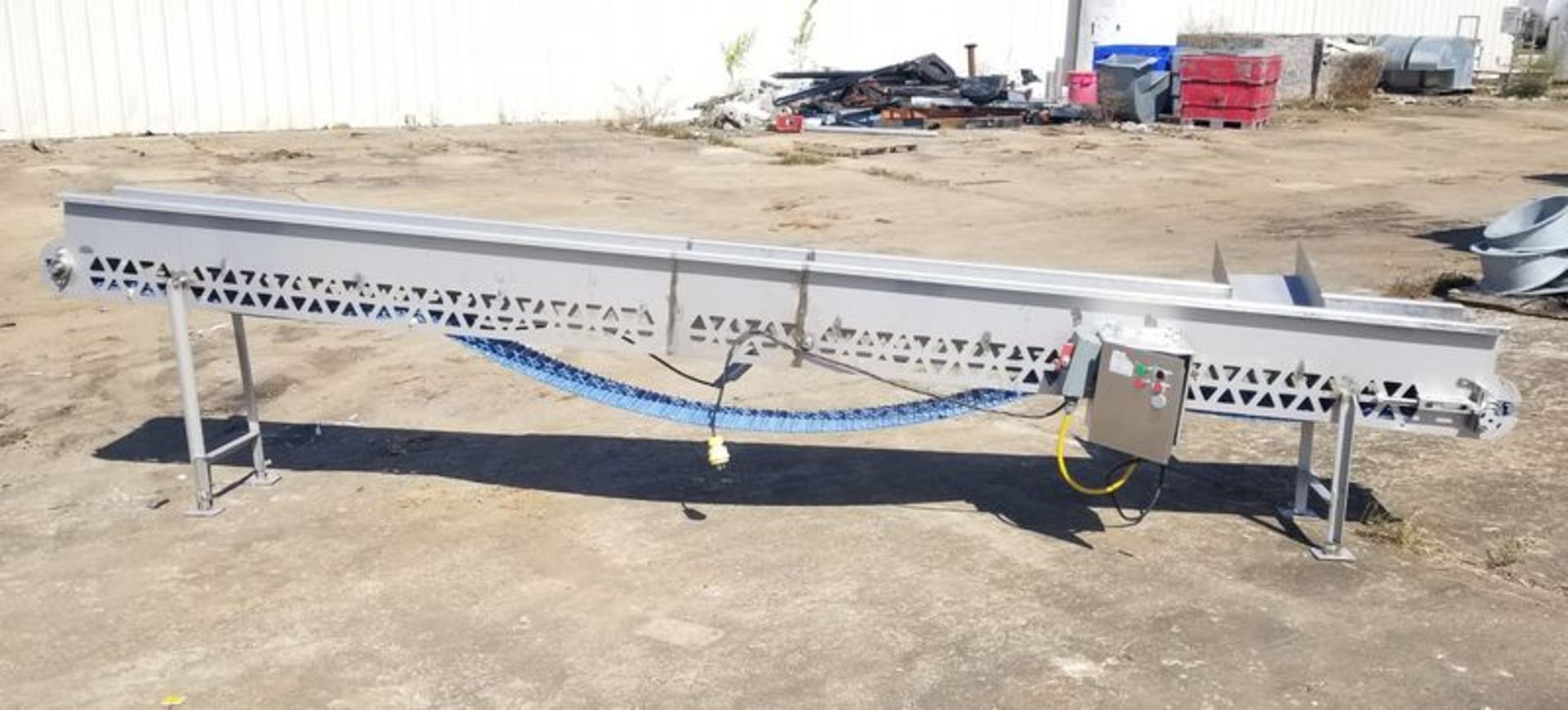 15.5' Long Blue Belt Conveyor - Image 2 of 4