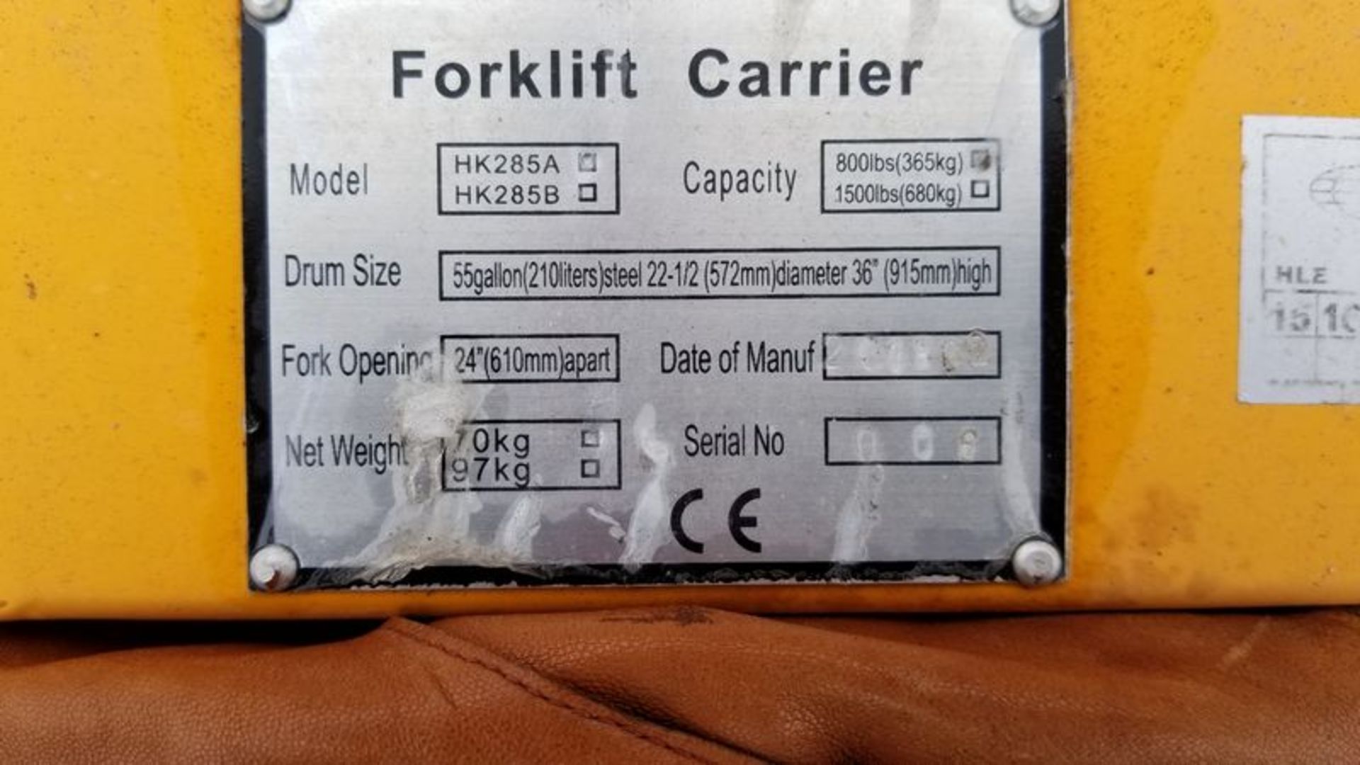 Forklift barrel dolly - Image 3 of 3