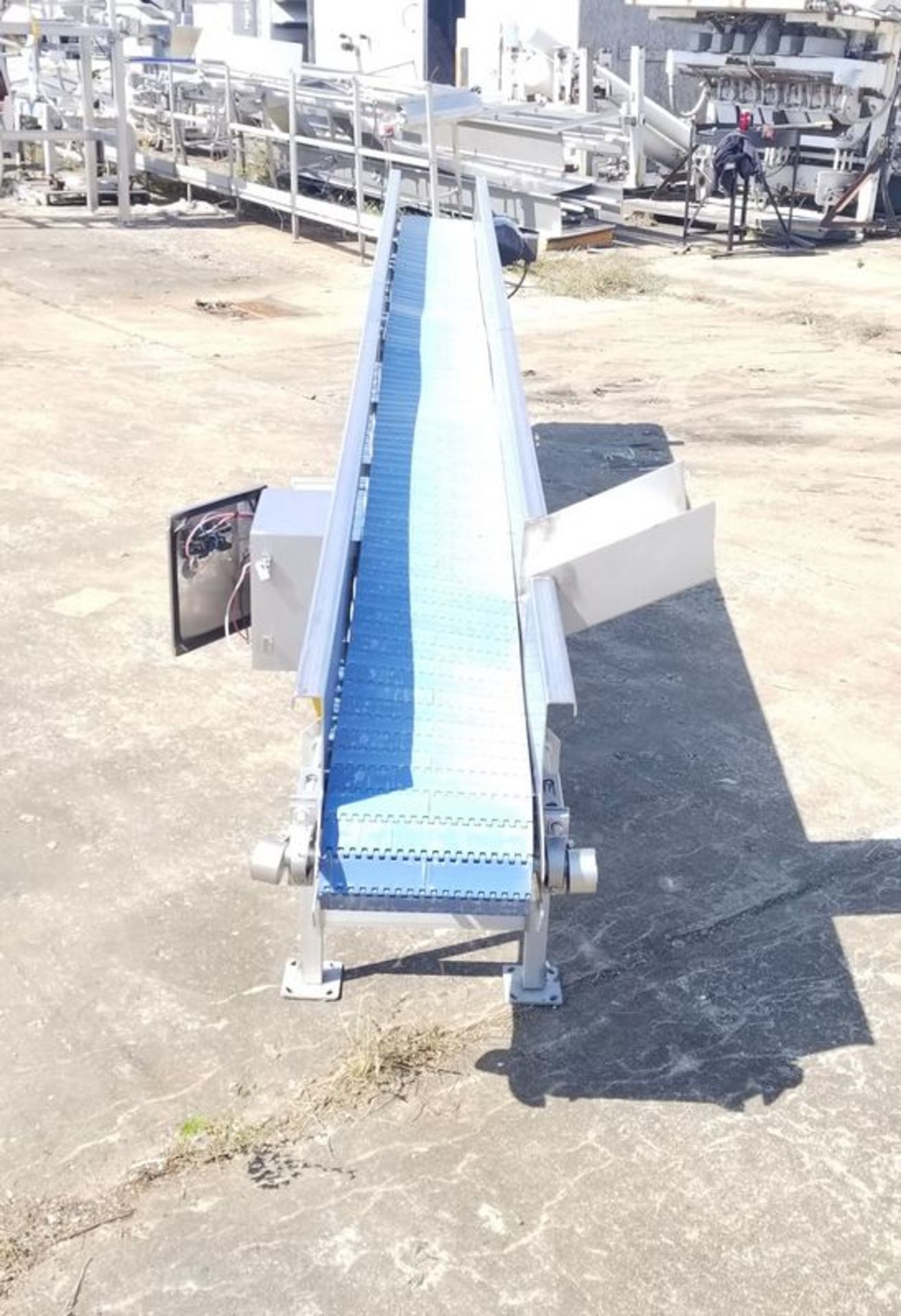 15.5' Long Blue Belt Conveyor