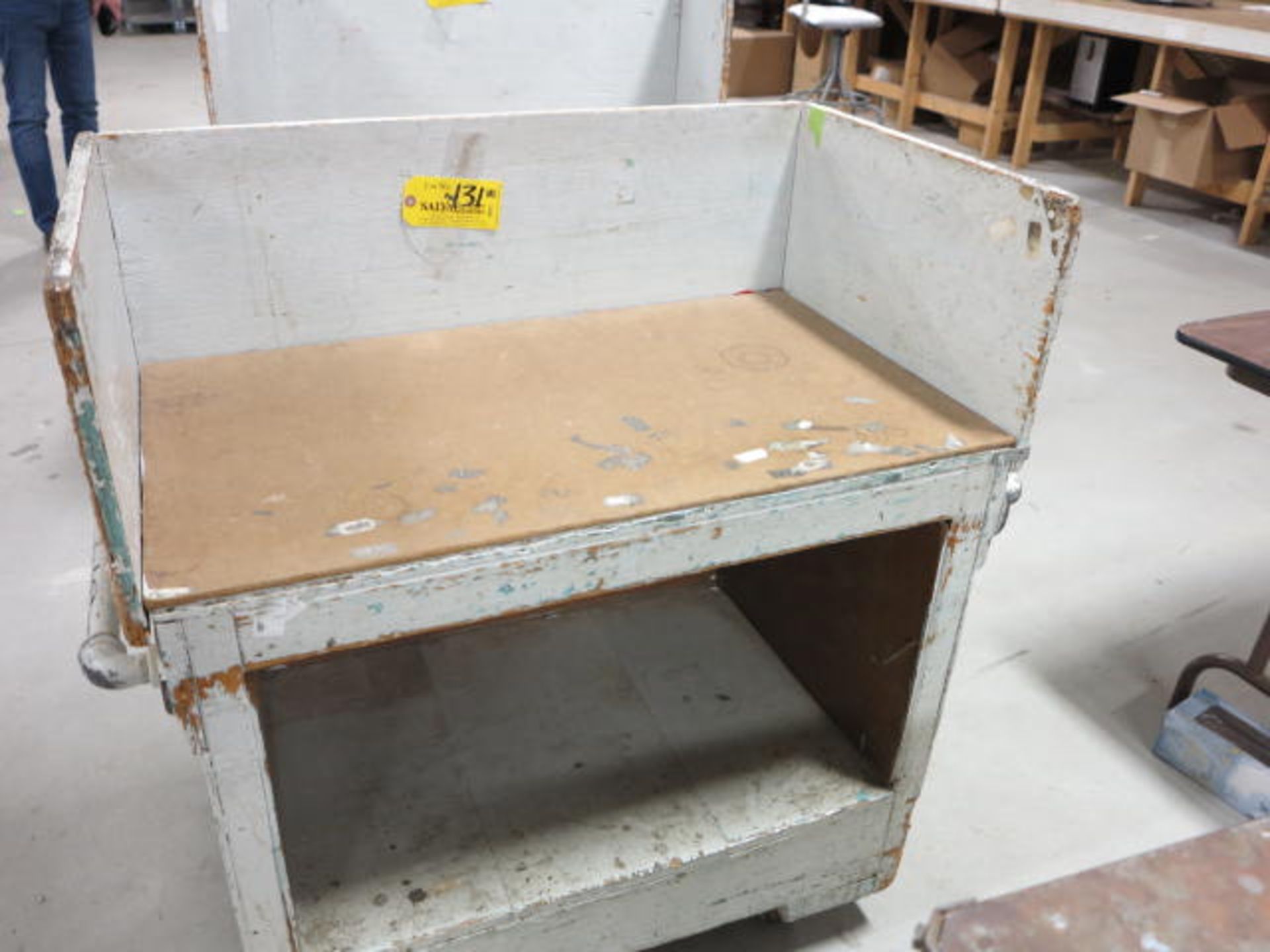 Open Face Wood Shop Cart 34'' x 20 x 41''H