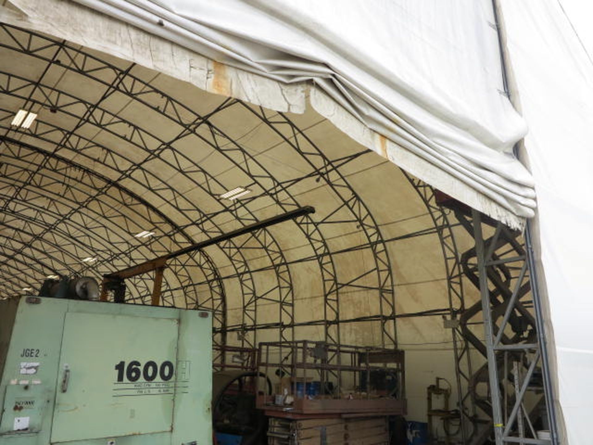 50' Quonset Hut with Prefabricated Structural Hardware, Fabric Covering, Nuts and Bolts, Vents, - Image 12 of 17