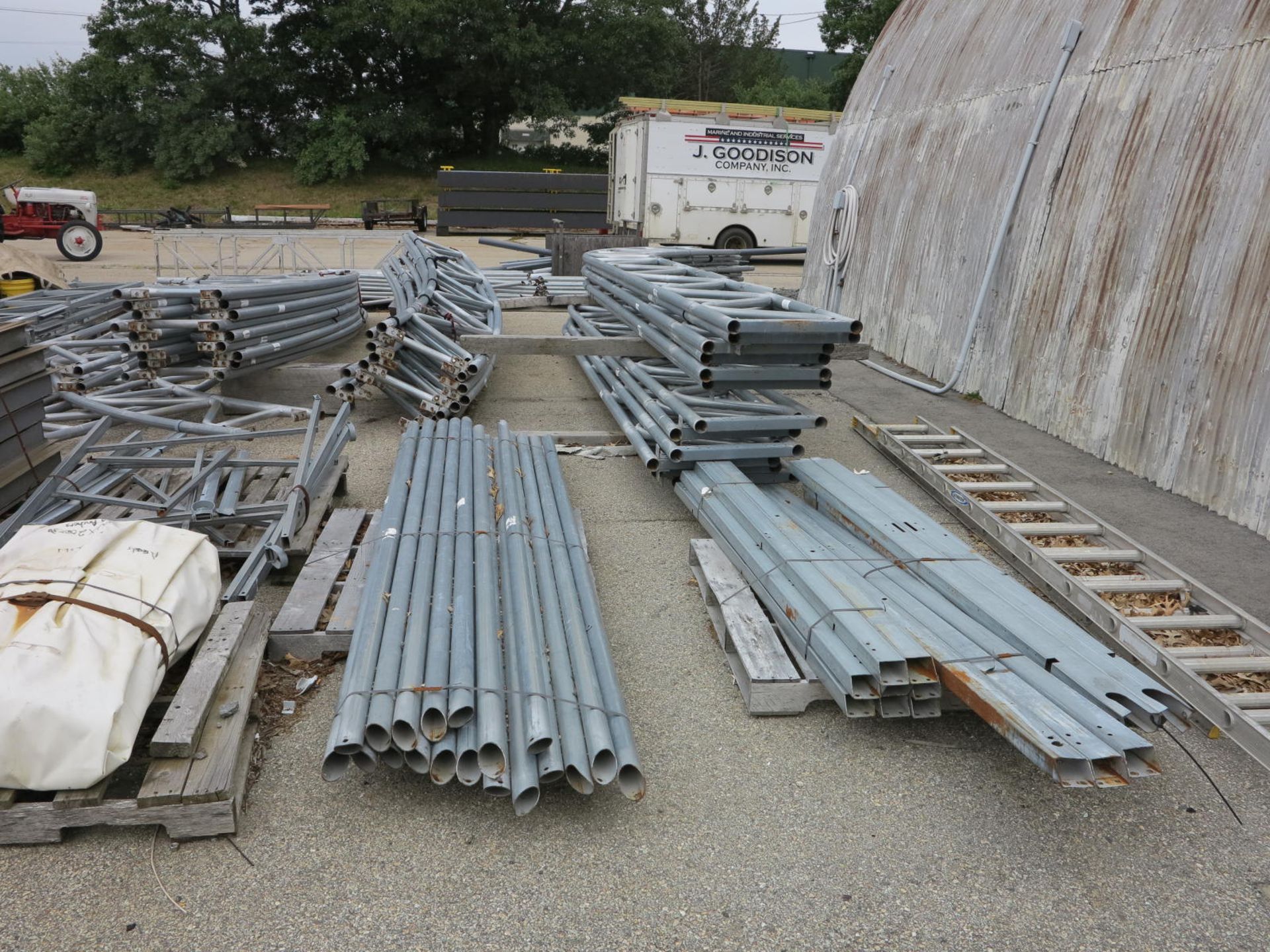 50' Quonset Hut with Prefabricated Structural Hardware, Fabric Covering, Nuts and Bolts, Vents, - Image 3 of 17