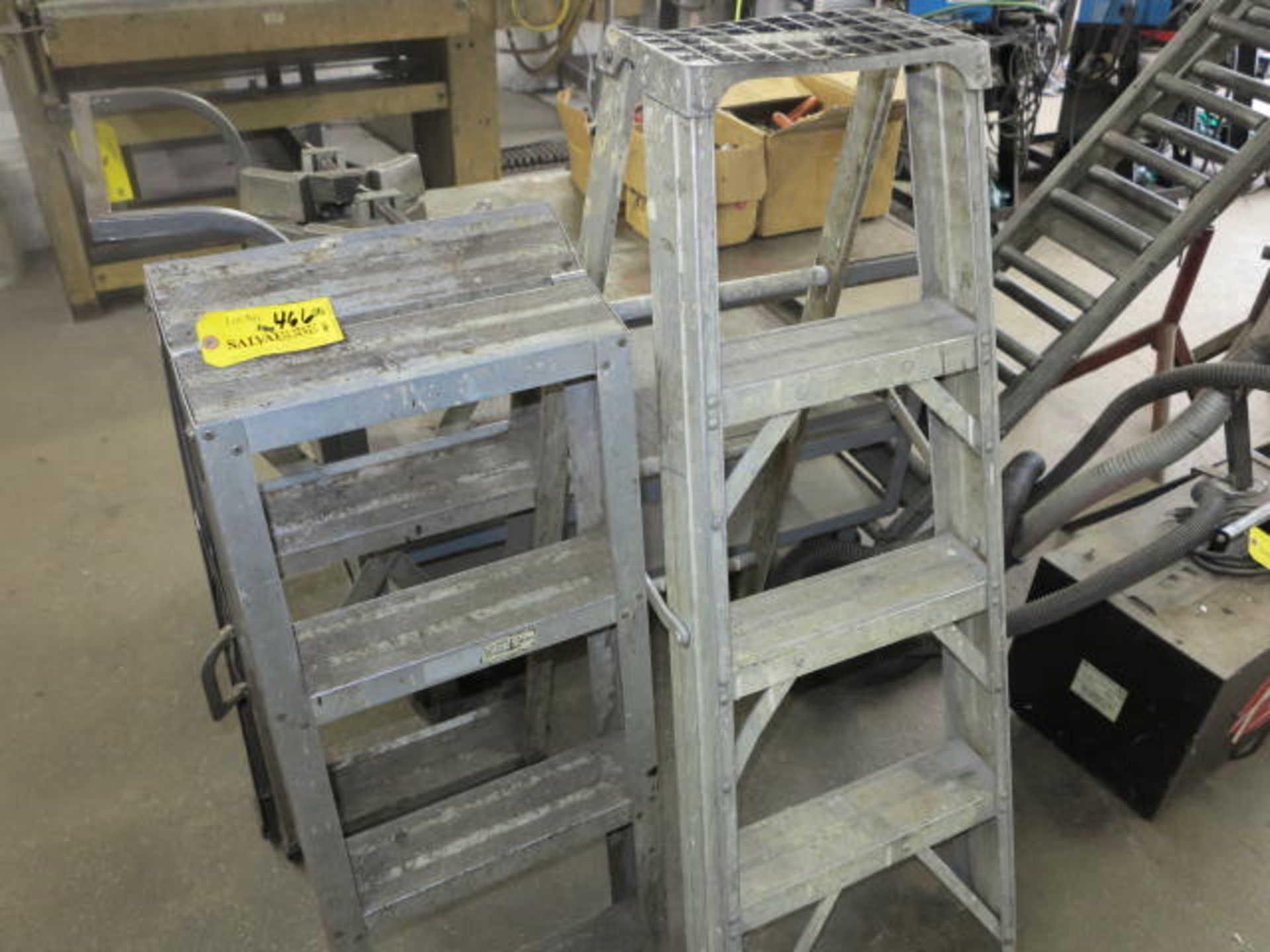 Lot Aluminum Step Ladders Location: Morris & Broms 900 Wellington Ave. Cranston, RI