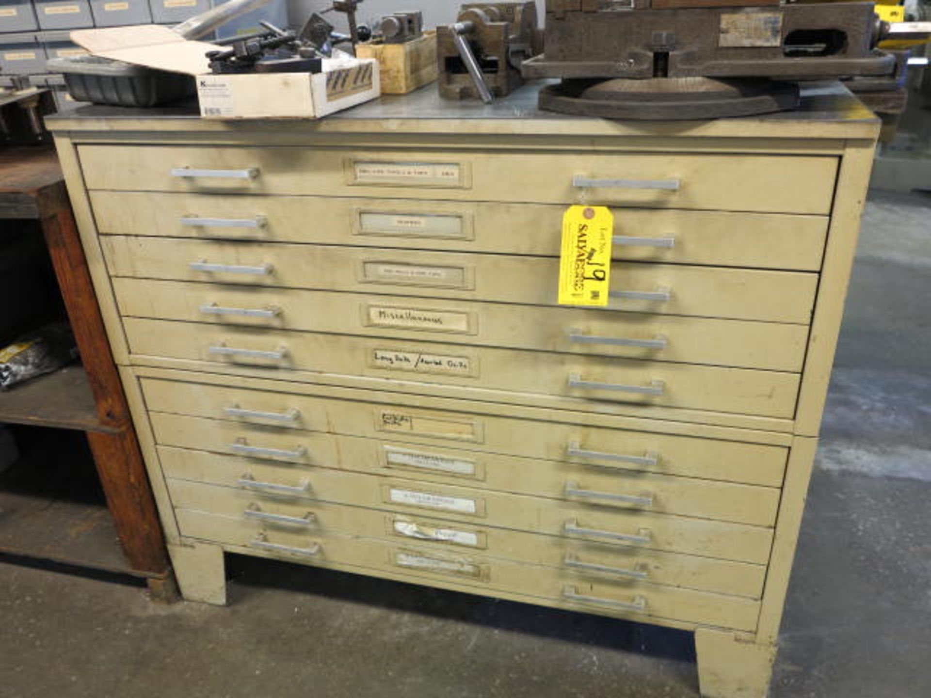 Lot (2) 5 Drawer Cabinets with End Mills Location: Elmco Tool 3 Peter Rd Bristol, RI - Image 2 of 2