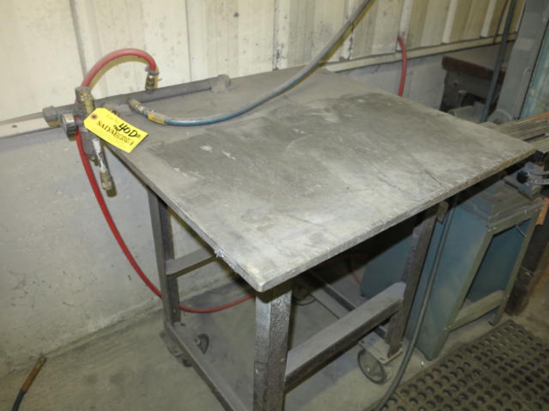 3' x 3' Steel Work Table with Air Location: Elmco Tool 3 Peter Rd Bristol, RI