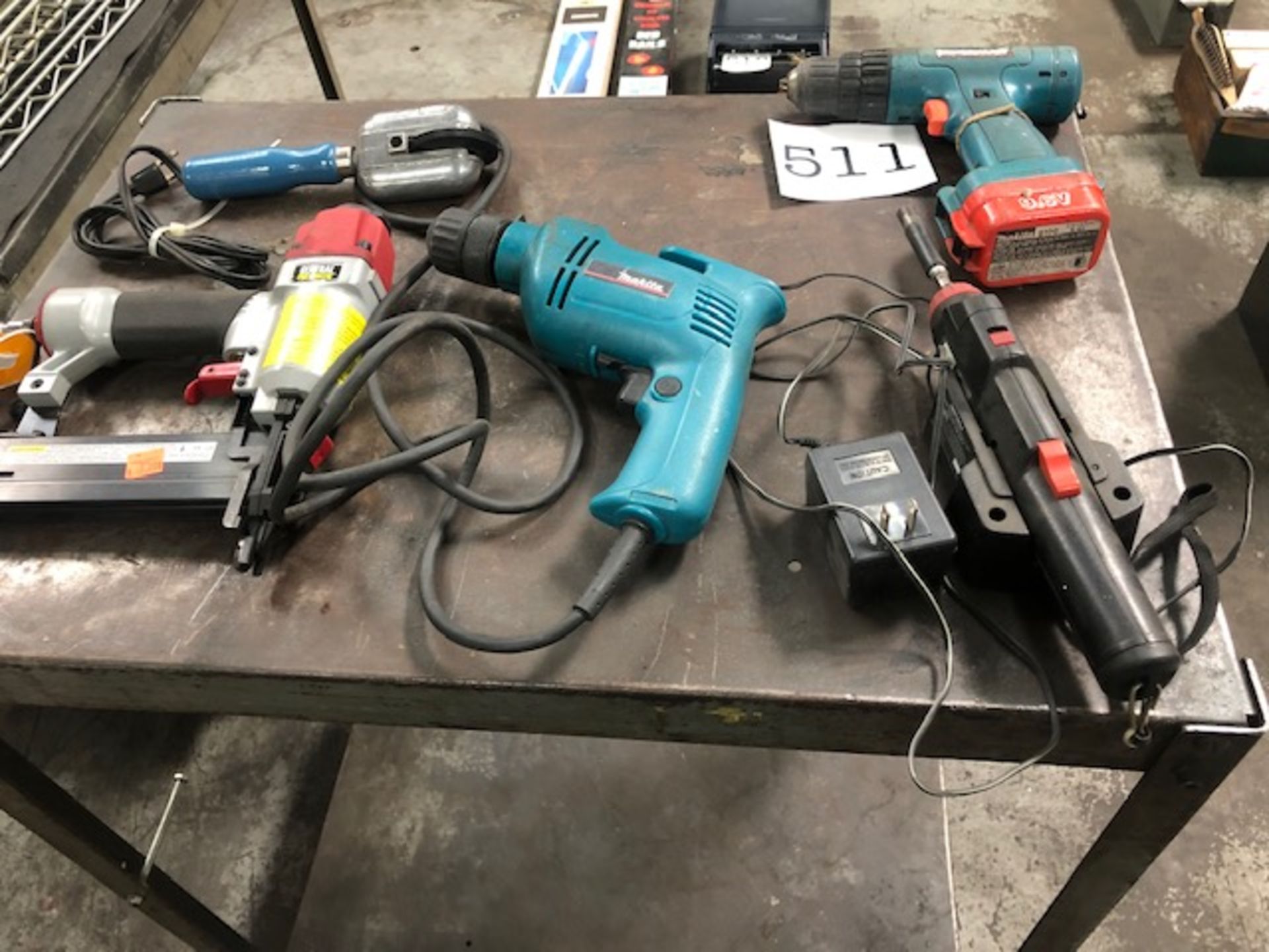 Cart w/ Assorted Electric Tools