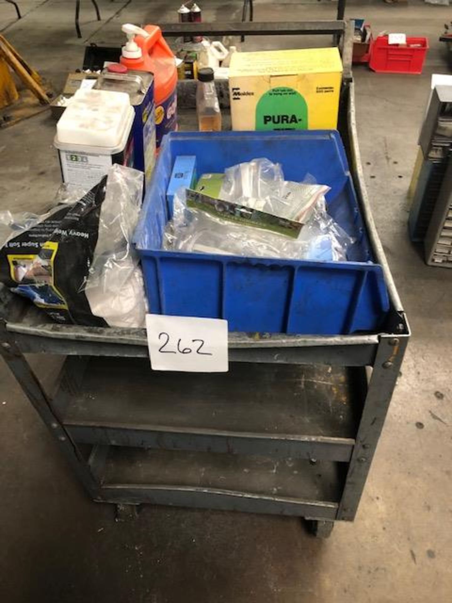 Miscellaneous Janitorial Supplies w/ Cart